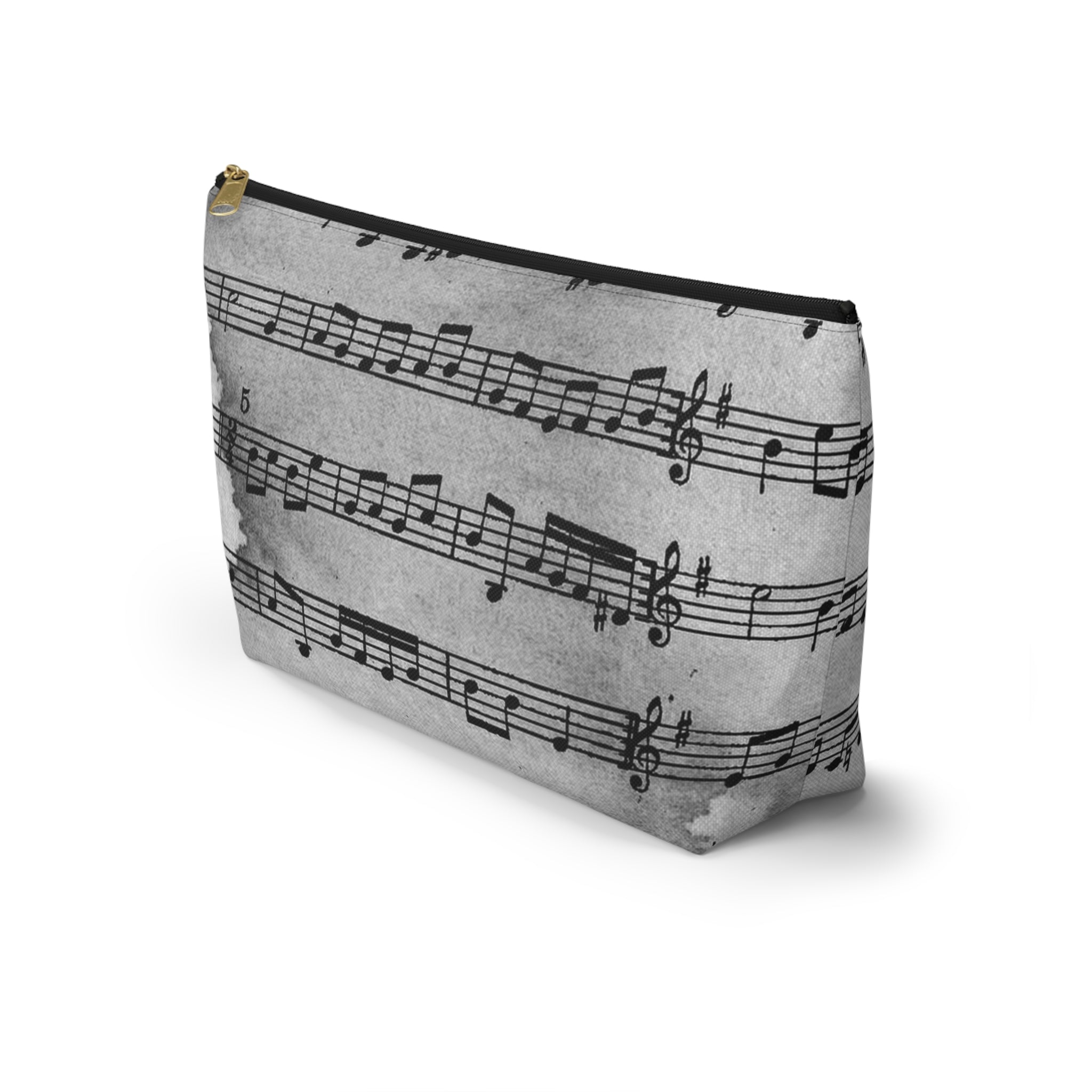 Drip Spill Type Beat Sheet Music Black Accessory Pouch w T-bottom, Artsulli - Art is Long, Life is Short, Bags, , , , , , , 
