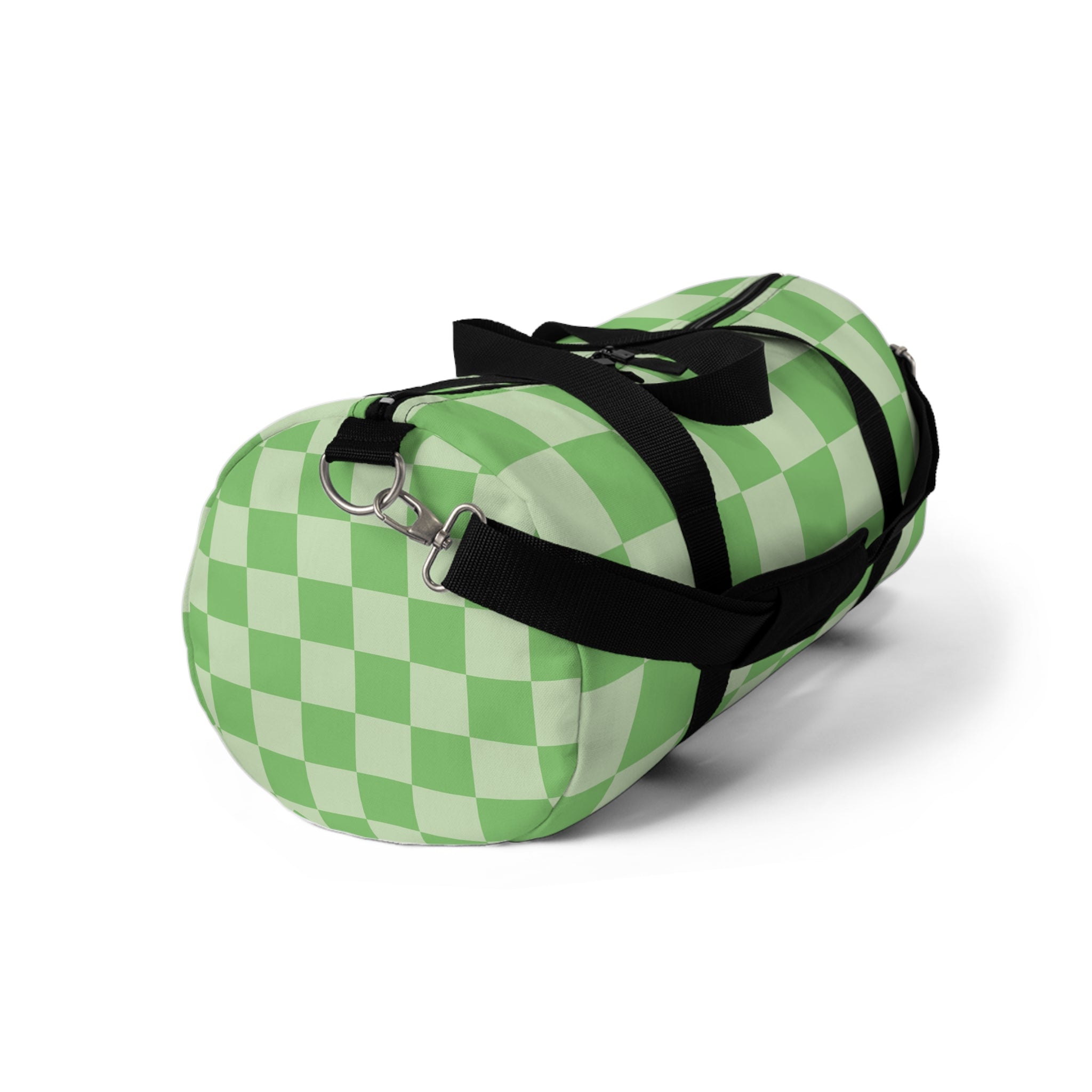 Checkerboard Green Duffel Bag, Artsulli - Art is Long, Life is Short, Bags, , , , , , , 
