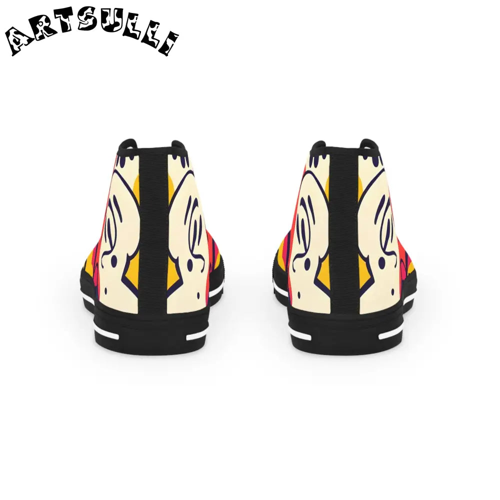 JAKKOUTTHEBXX Comic x Pop Art Men’s High Top Sneakers JAKKOUTTHEBXX