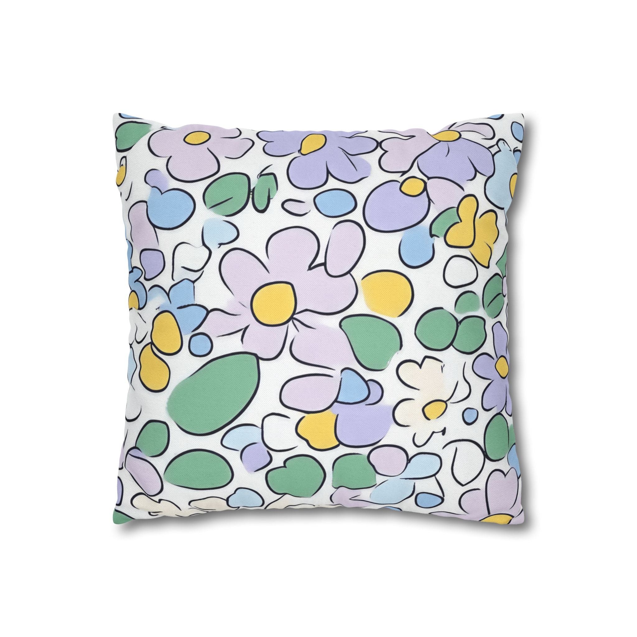 Spun Polyester Square Pillowcase
