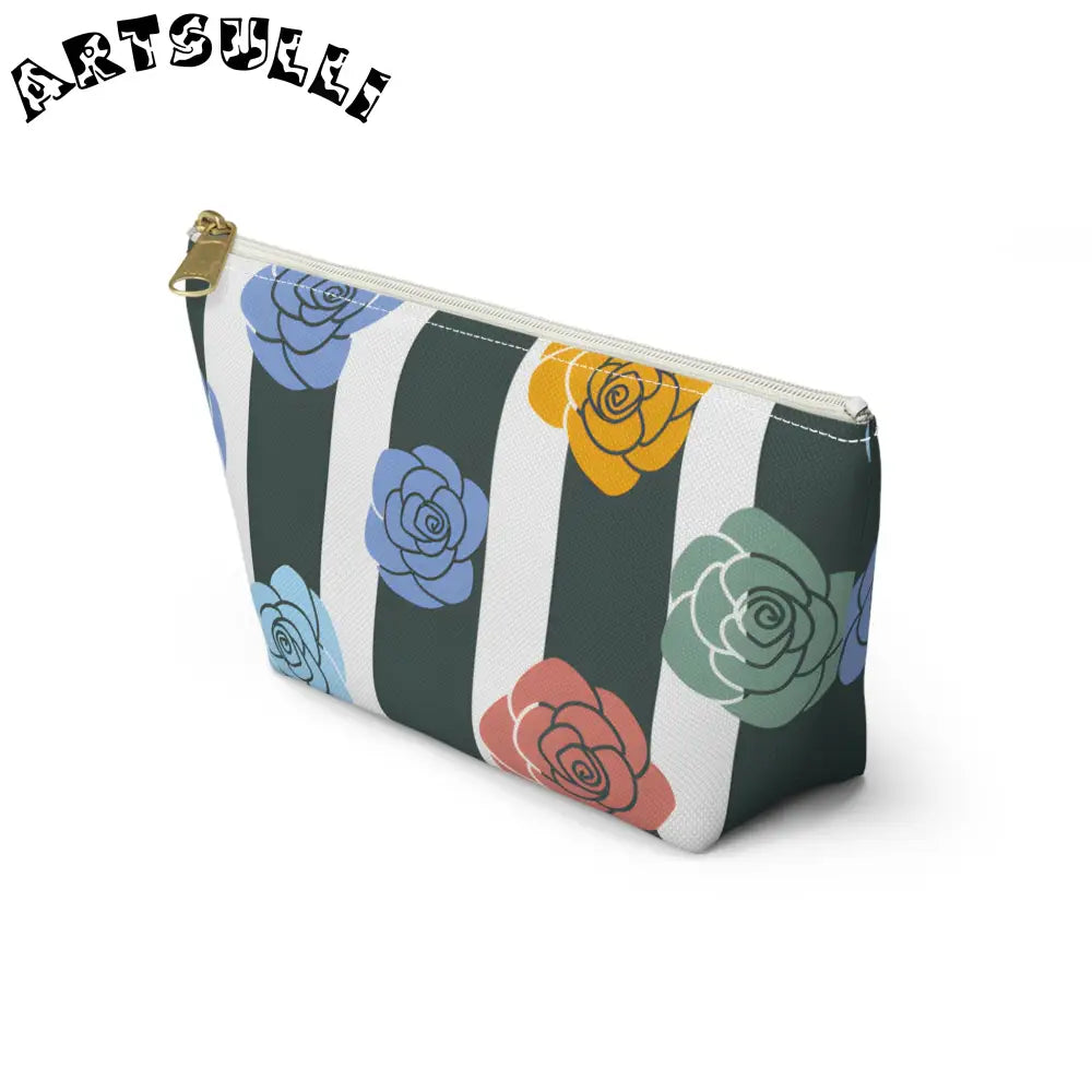 JAKKOUTTHEBXX Stripes x Roses II Black and White Accessory Pouch w