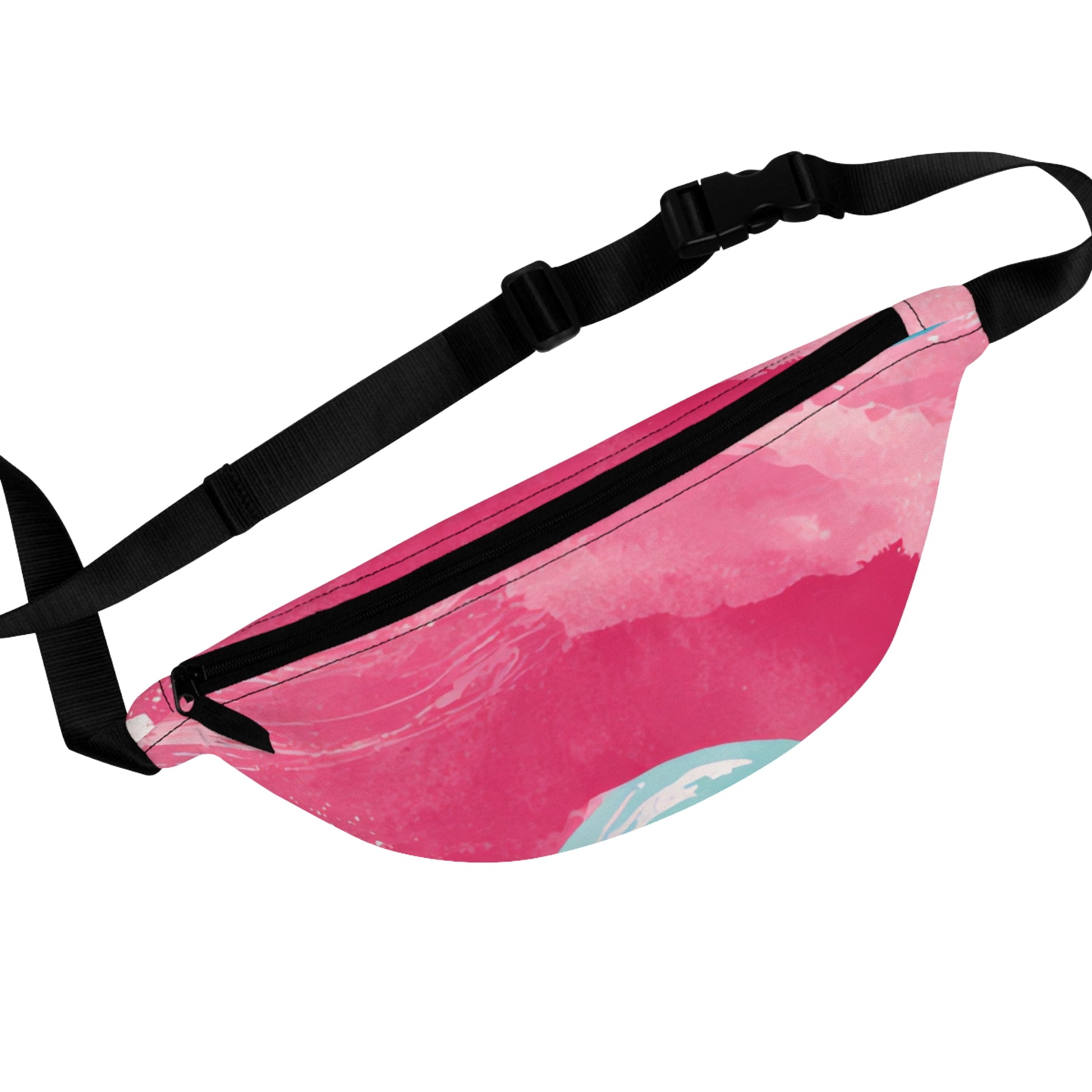 The Great Pastelwave Pink and Blue Fanny Pack, Artsulli - Art is Long, Life is Short, Bags, Size, One size, , , , , 20288417589085217029
