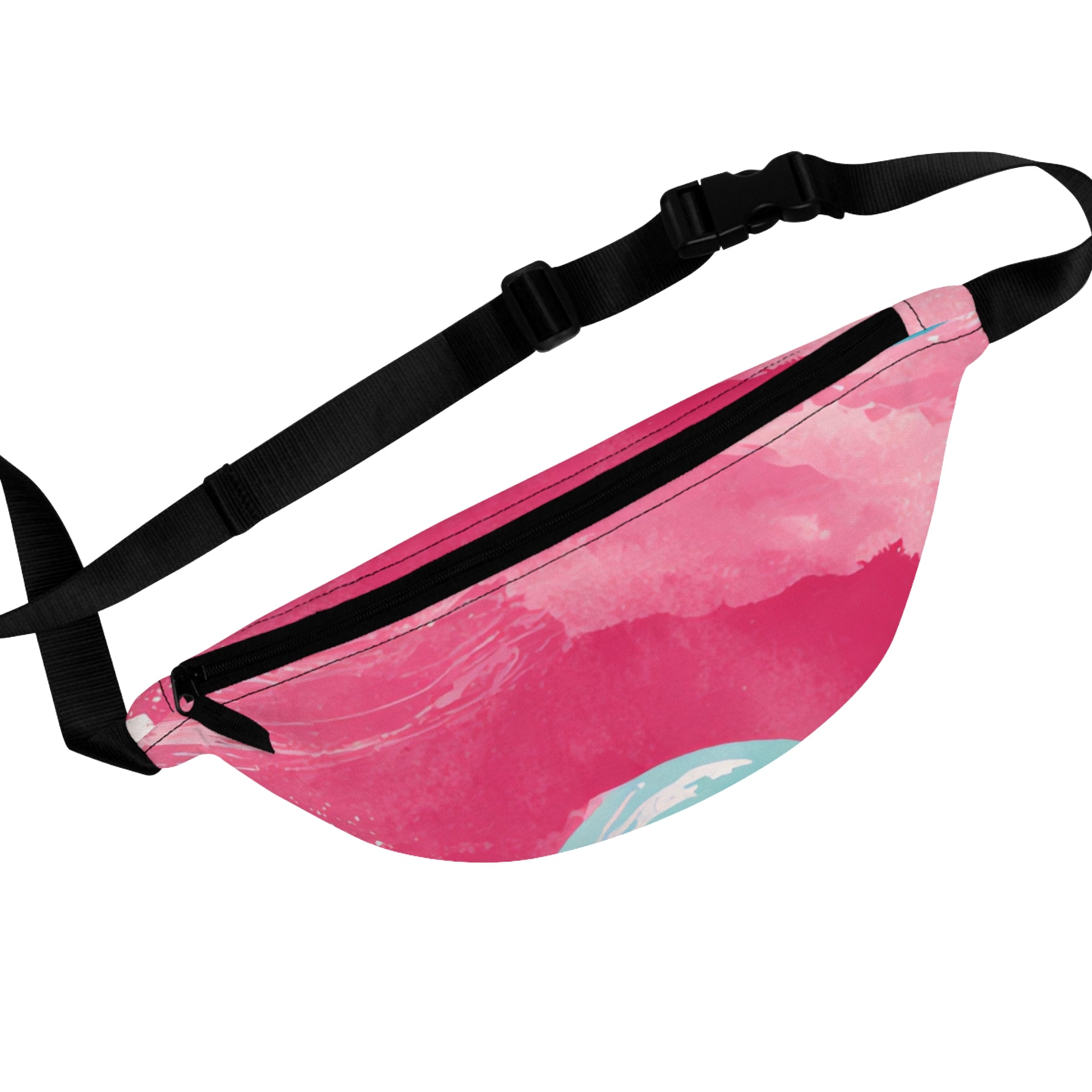 The Great Pastelwave Pink and Blue Fanny Pack, Artsulli - Art is Long, Life is Short, Bags, Size, One size, , , , , 20288417589085217029