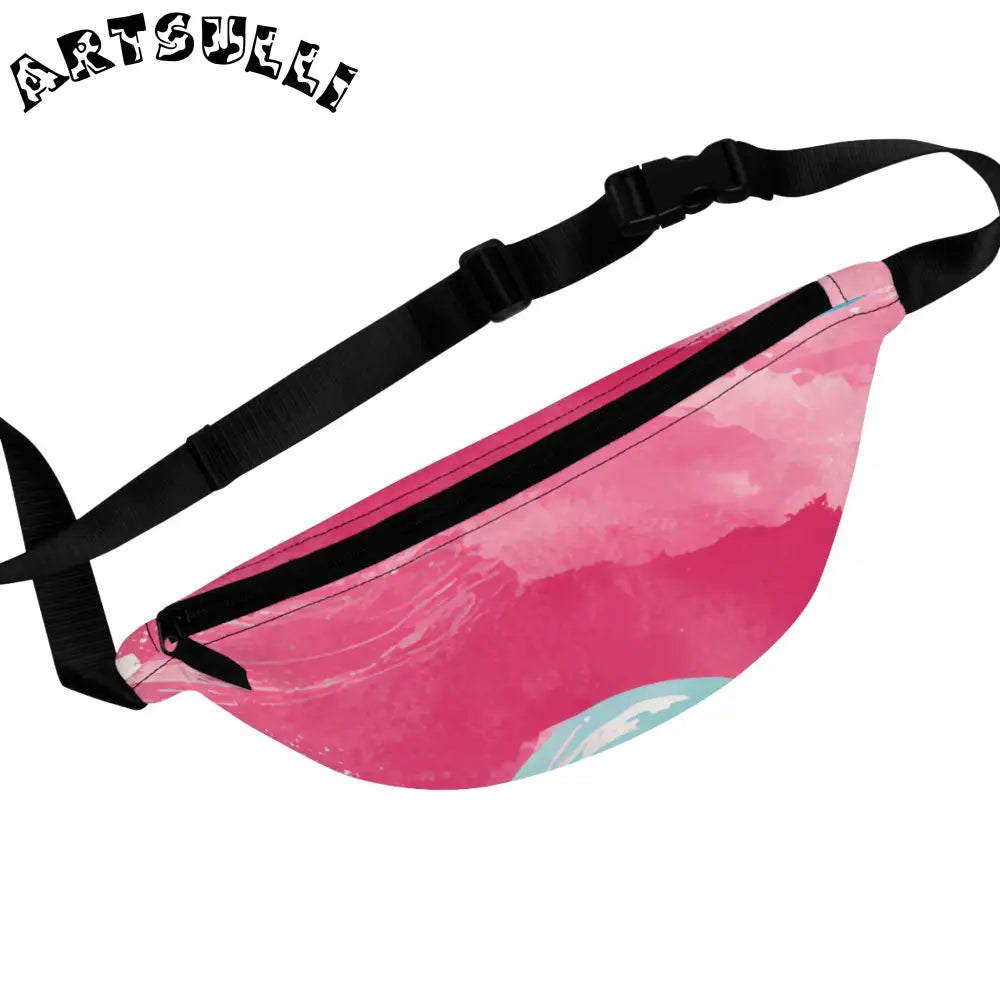 JAKKOUTTHEBXX The Great Pastelwave Pink and Blue Fanny Pack