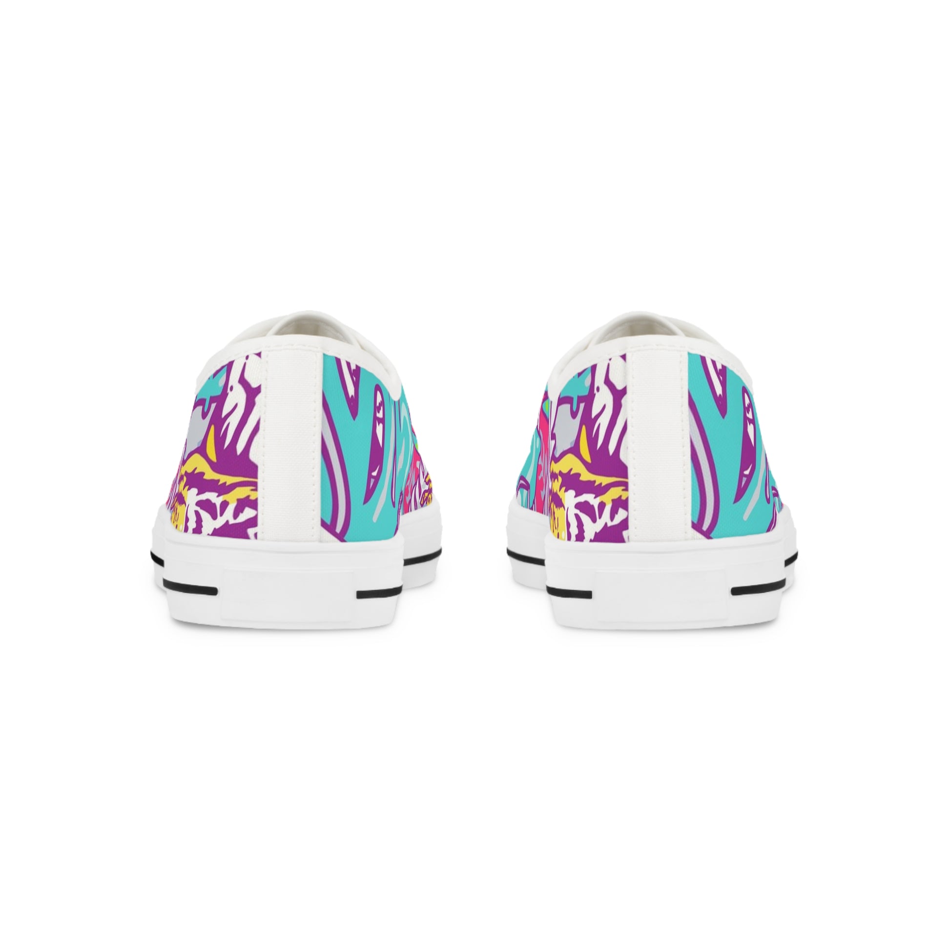 Tropical Jungle Tigers Torquise and Purple Men's Low Top Sneakers, Artsulli - Art is Long, Life is Short, Shoes, , , , , , , 