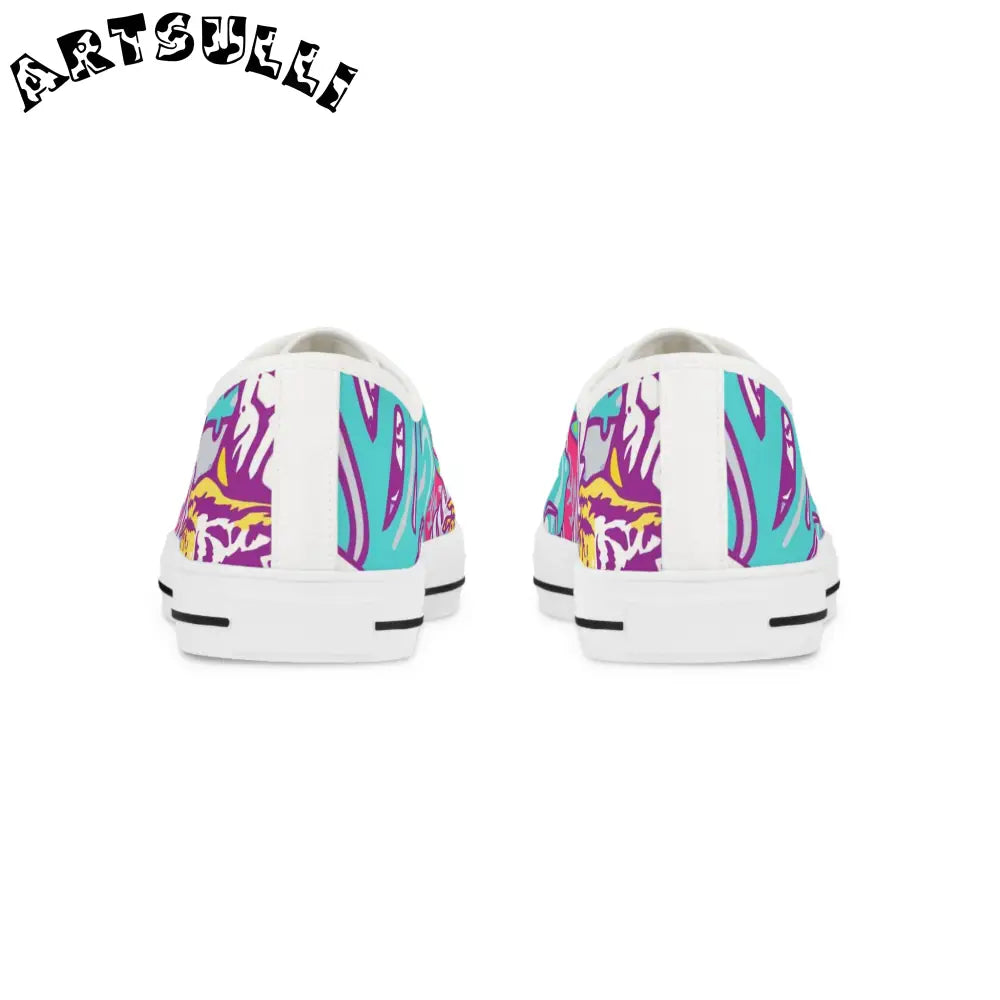 JAKKOUTTHEBXX Tropical Jungle Tigers Torquise and Purple Men’s Low