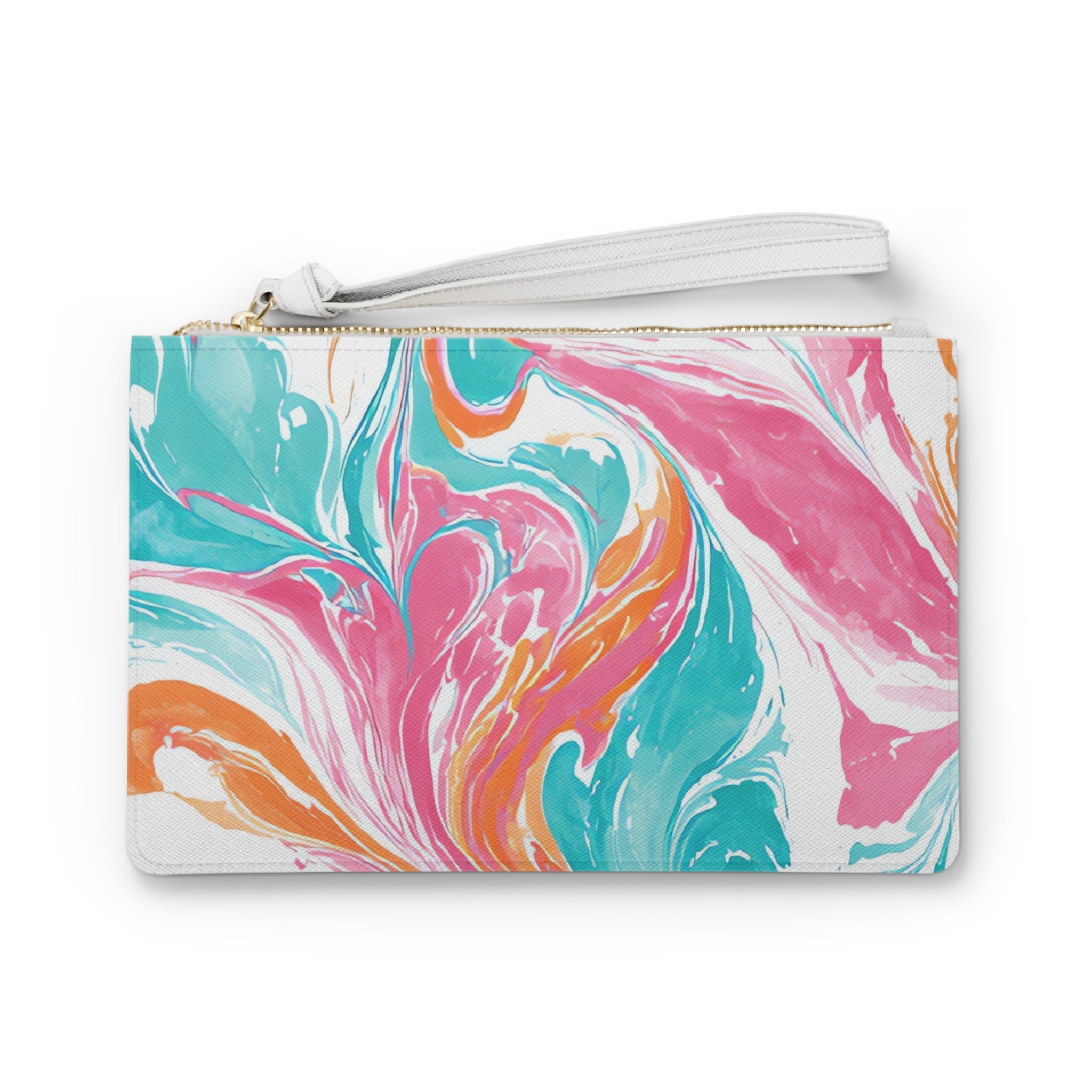 Liquid Pastel Spill Multi-Color Clutch Bag, Artsulli - Art is Long, Life is Short, Bags, Size, One size, , , , , 27327695797048409888