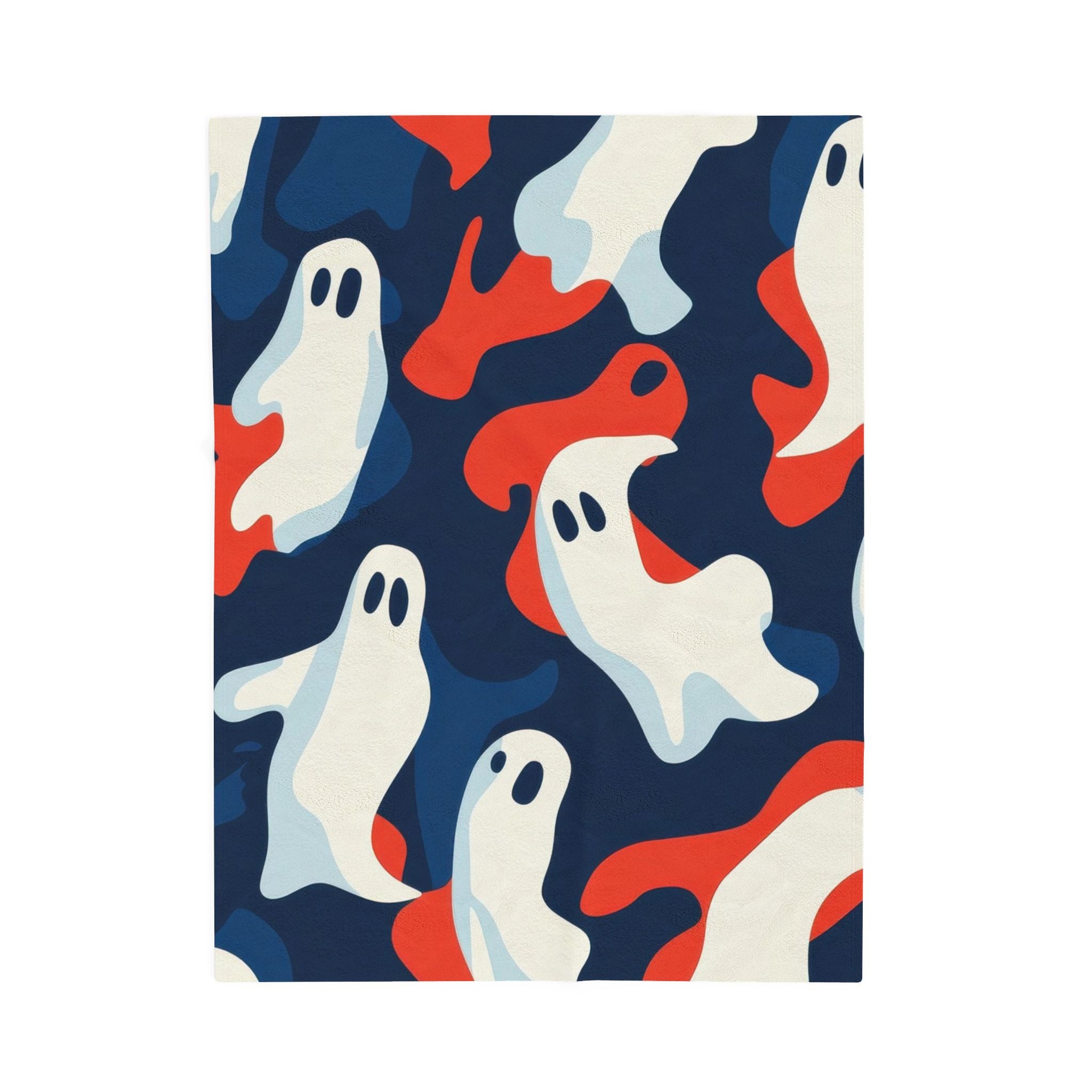 Camo Ghosts Velveteen Plush Blanket, Artsulli - Art is Long, Life is Short, All Over Prints, Size, 30" × 40", , , , , 15948432128469