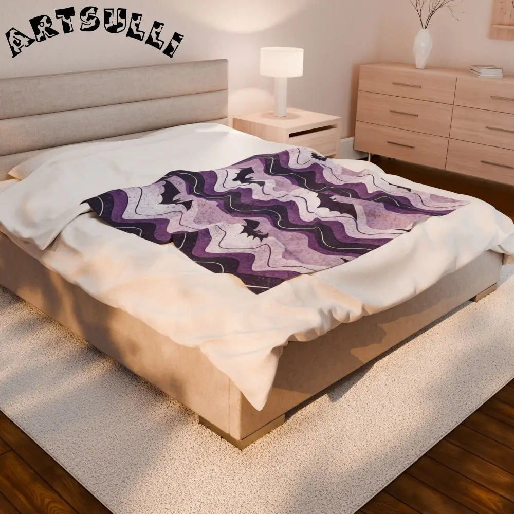 JAKKOUTTHEBXX Bat Wave Velveteen Plush Blanket JAKKOUTTHEBXX