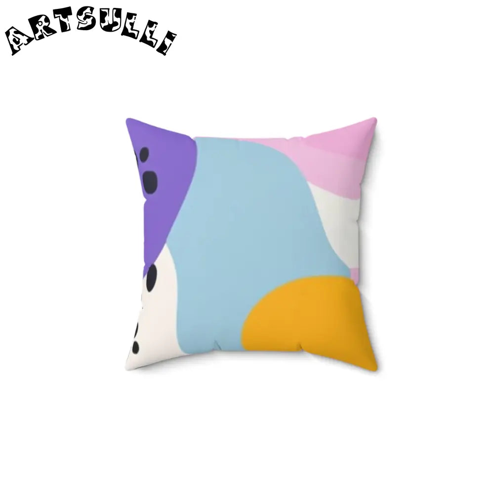 JAKKOUTTHEBXX Colorful Abstract Dots and Shapes Spun Polyester
