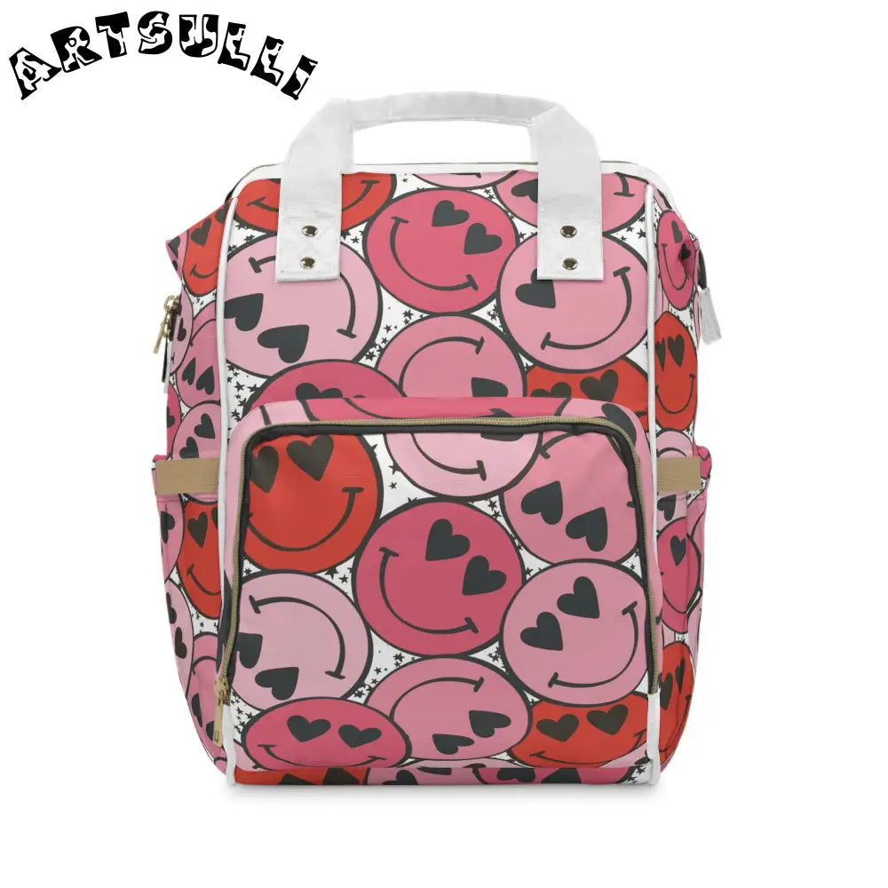 JAKKOUTTHEBXX Smiley Face x Heart Eyes Pink and Red Multifunctional