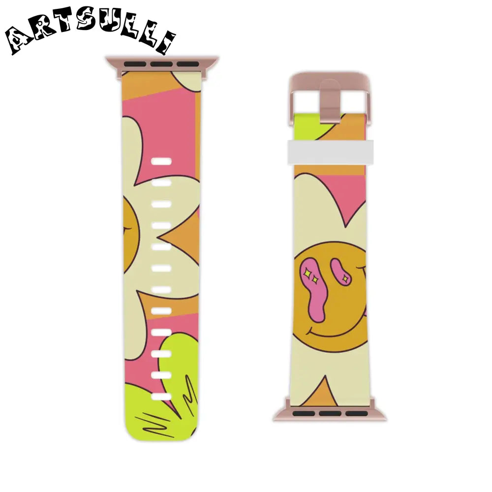 JAKKOUTTHEBXX Trippy Sour Face Rave Watch Band for Apple Watch