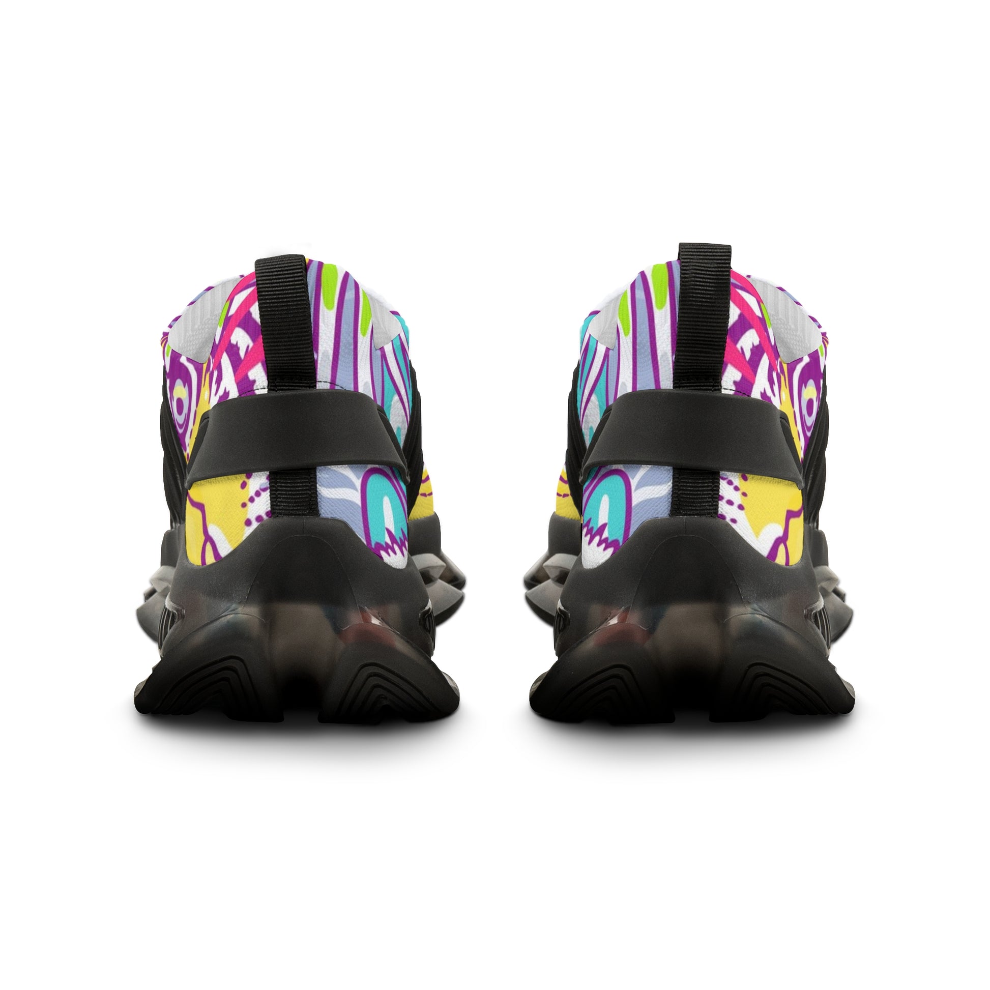 Tropical Jungle Tigers Torquise and Purple Men's Mesh Sneakers, Artsulli - Art is Long, Life is Short, Shoes, , , , , , , 