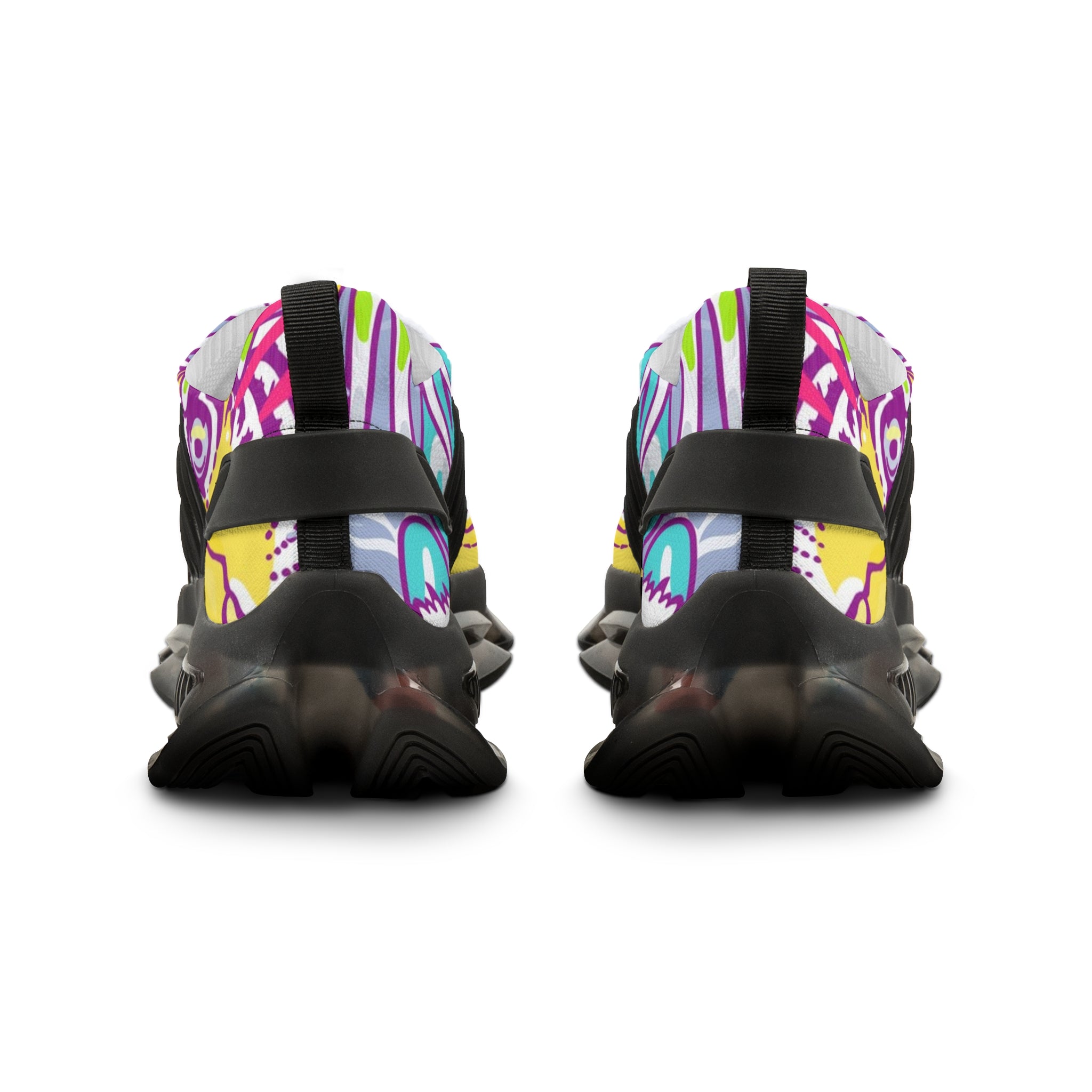 Tropical Jungle Tigers Torquise and Purple Men's Mesh Sneakers, Artsulli - Art is Long, Life is Short, Shoes, , , , , , , 