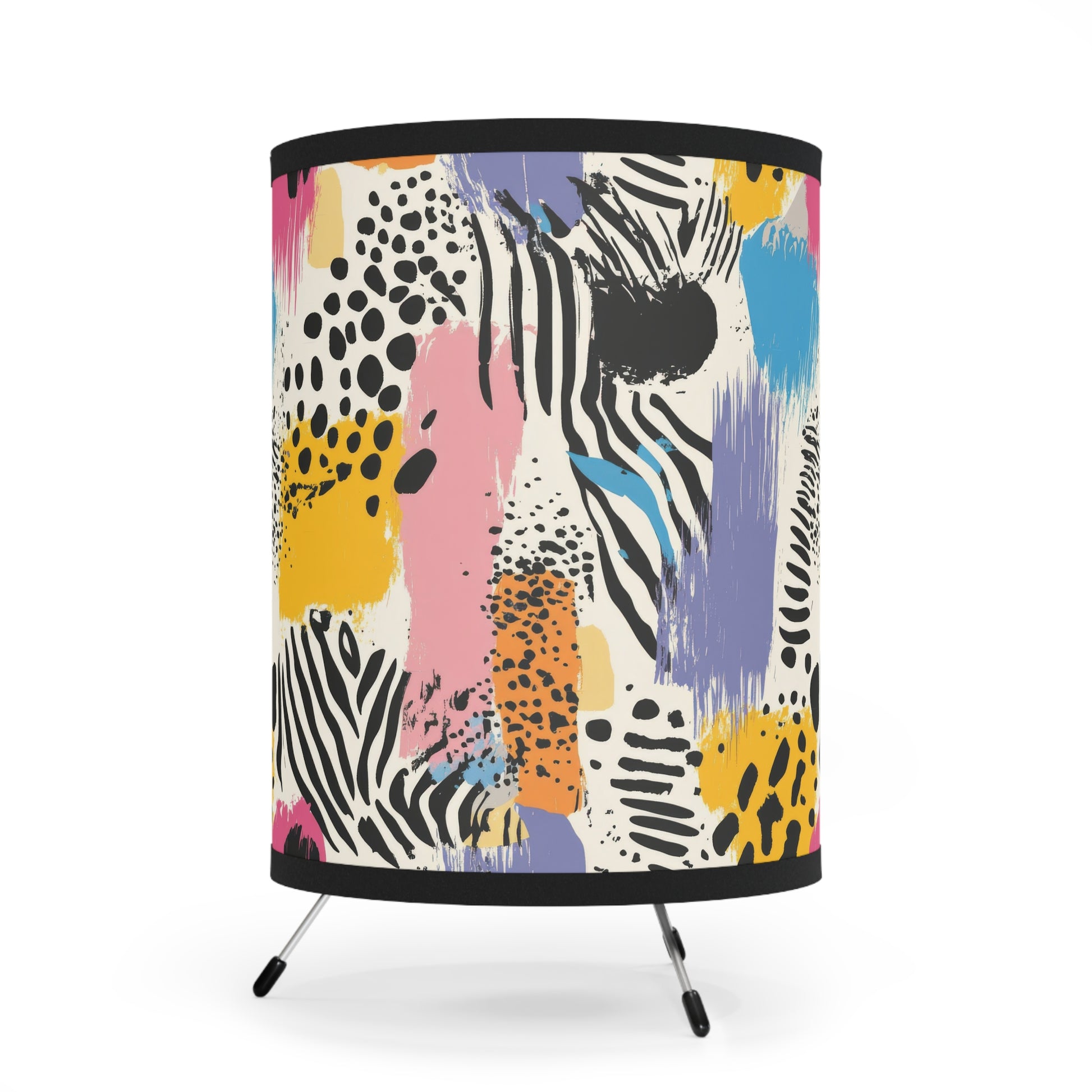 Rae Zebra Rhapsody II Tripod Lamp with High-Res Printed Shade, US\CA plug, Artsulli - Art is Long, Life is Short, Home Decor, , , , , , , 
