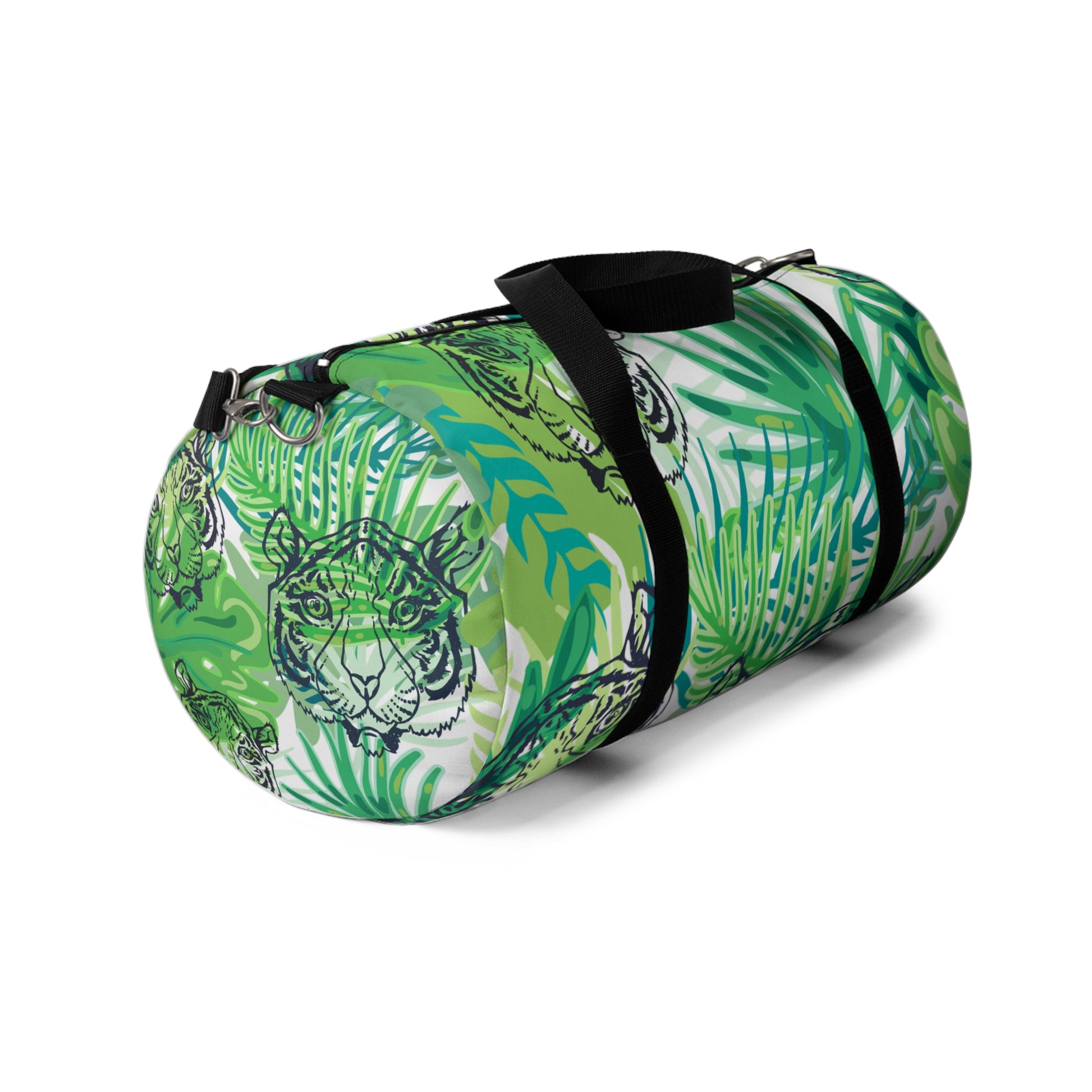 Tropical Jungle Tigers Green Duffel Bag, Artsulli - Art is Long, Life is Short, Bags, , , , , , , 
