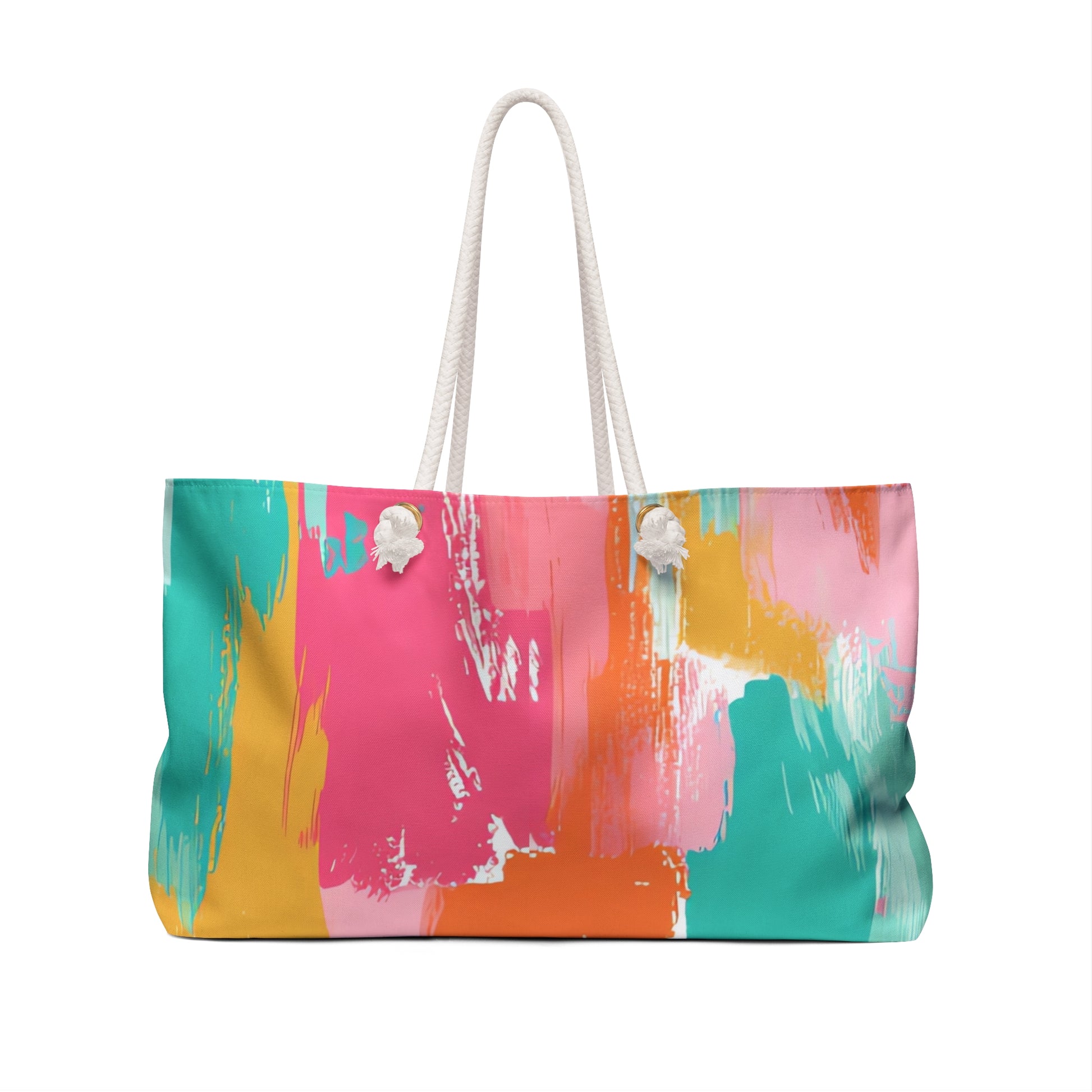 Preppy Pixel Bloom Weekender Bag, Artsulli - Art is Long, Life is Short, Bags, , , , , , , 