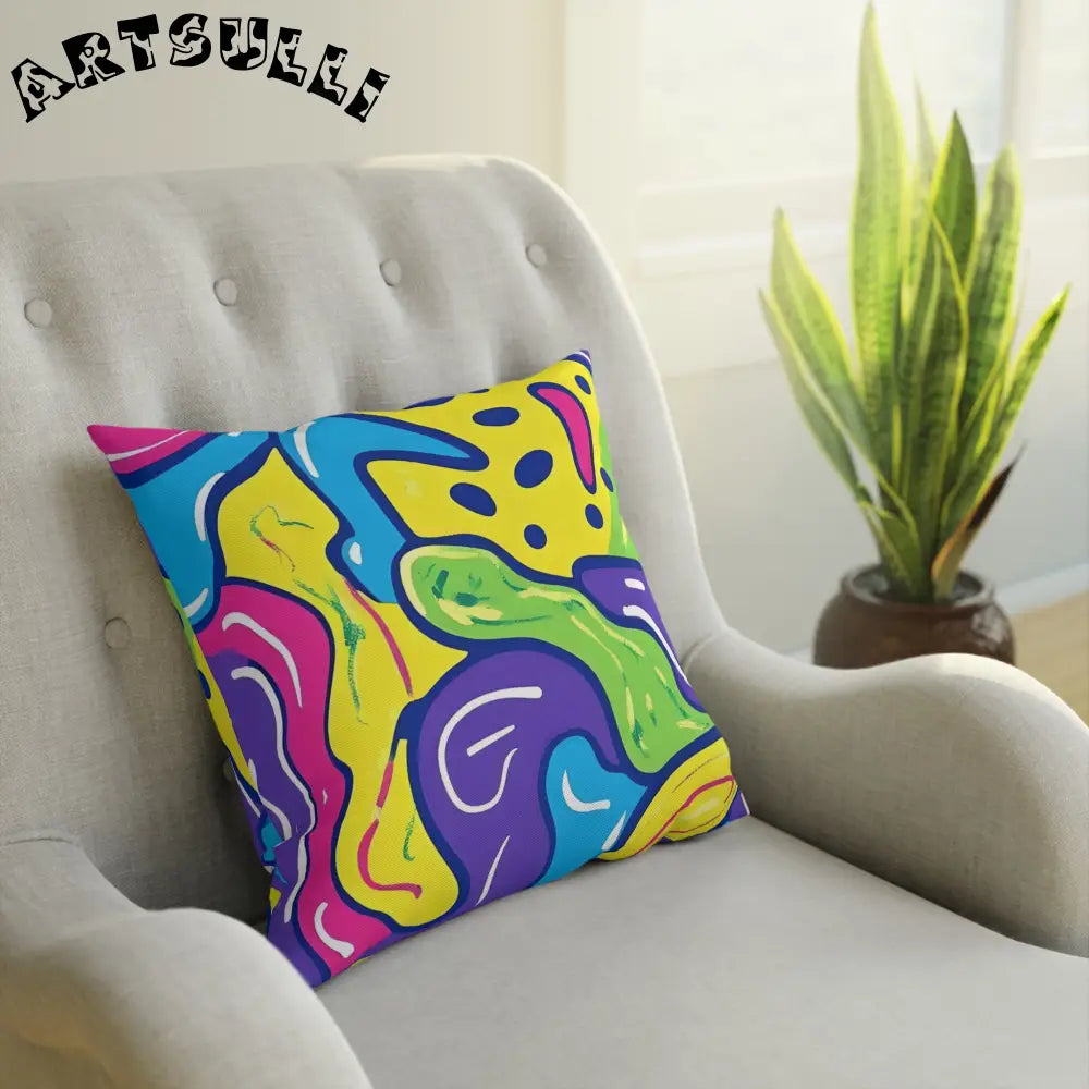 JAKKOUTTHEBXX Colorful Abstract Art Cotton Drill Pillow 2025