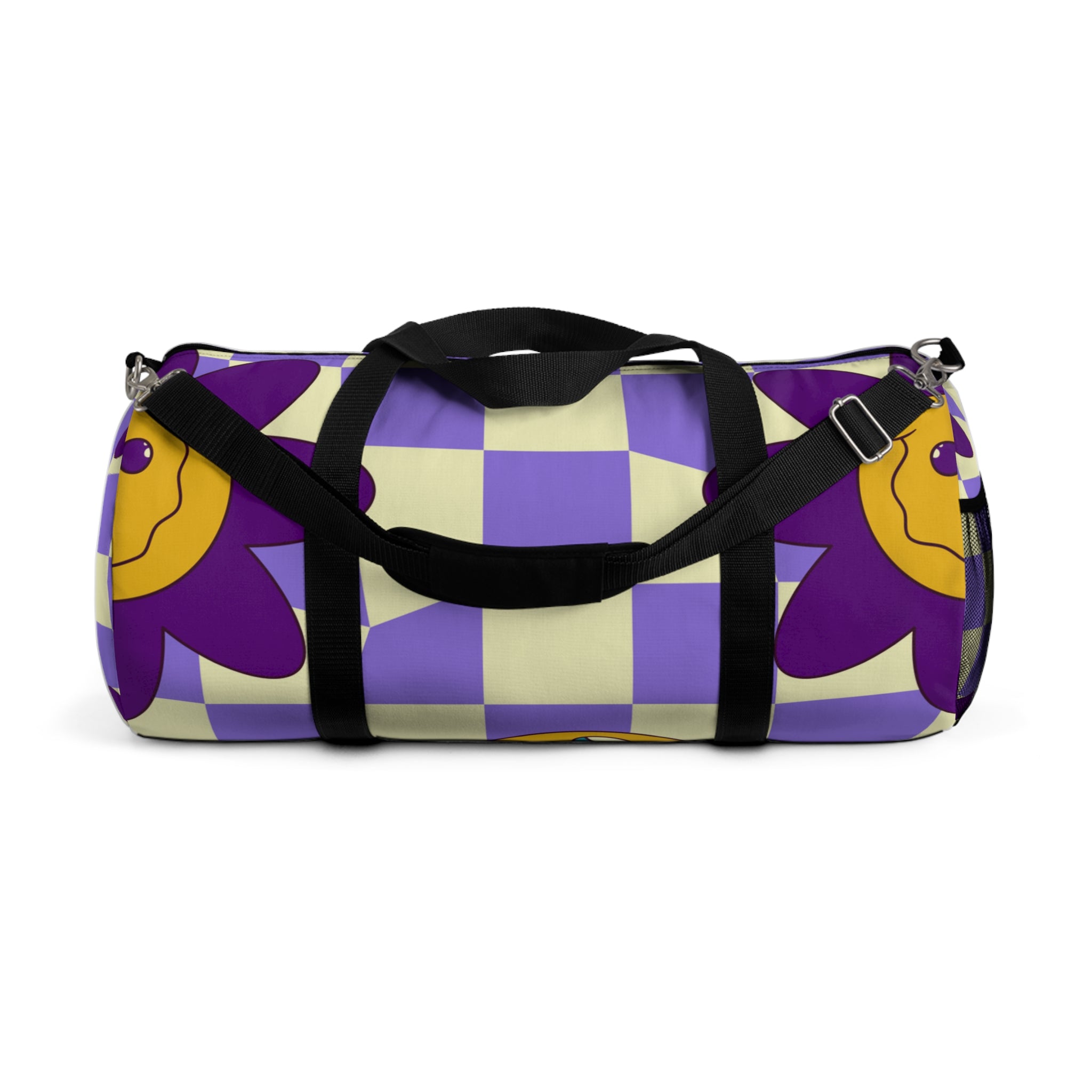 Trippy Flower Power Motifs Duffel Bag, Artsulli - Art is Long, Life is Short, Bags, Size, Large, , , , , 13583503372577
