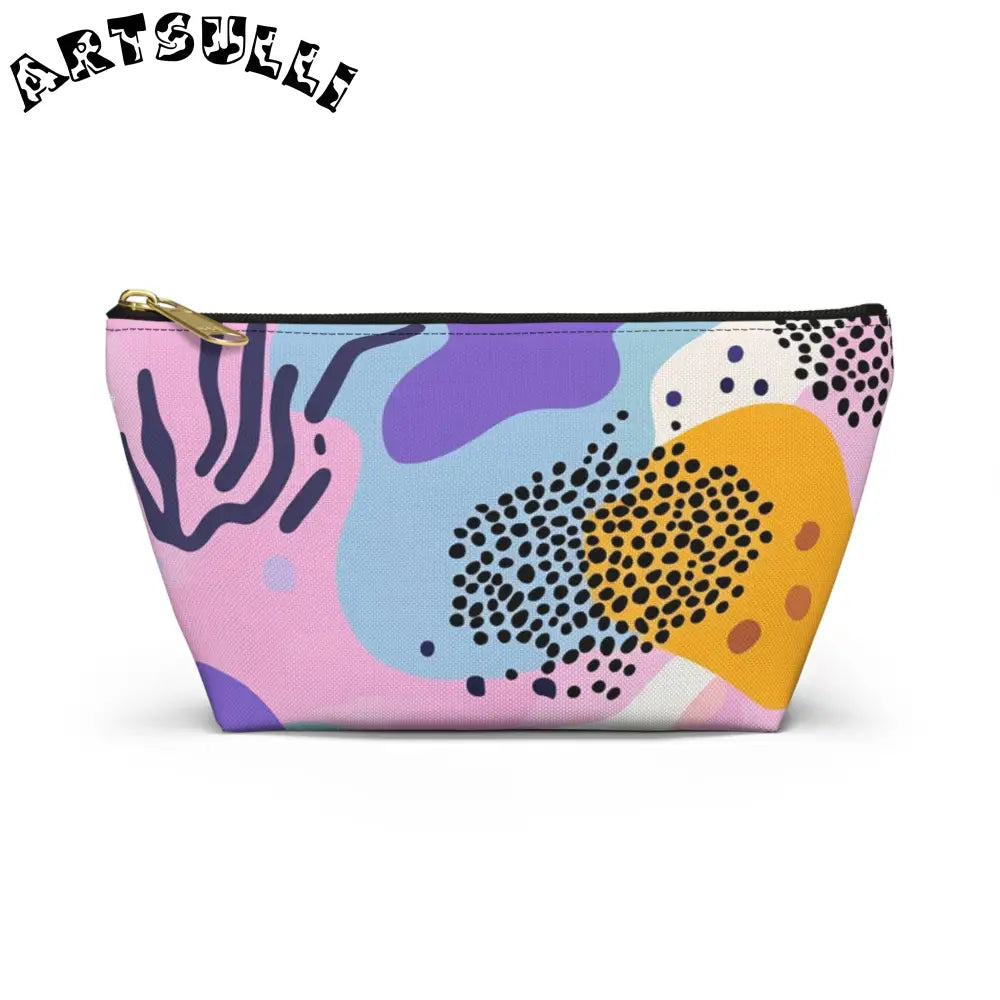 JAKKOUTTHEBXX Colorful Abstract Dots and Shapes II Accessory Pouch w