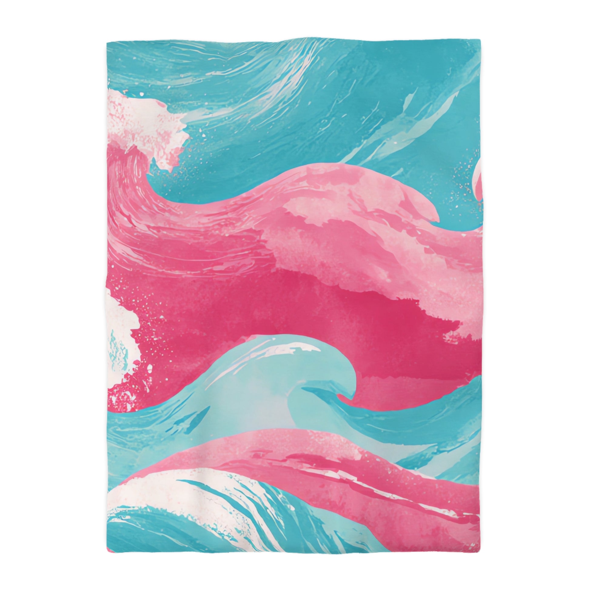 The Great Pastelwave Pink and Blue Microfiber Duvet Cover, Artsulli - Art is Long, Life is Short, Home Decor, Size, Twin XL, Color, White, , , 59267167632017587577