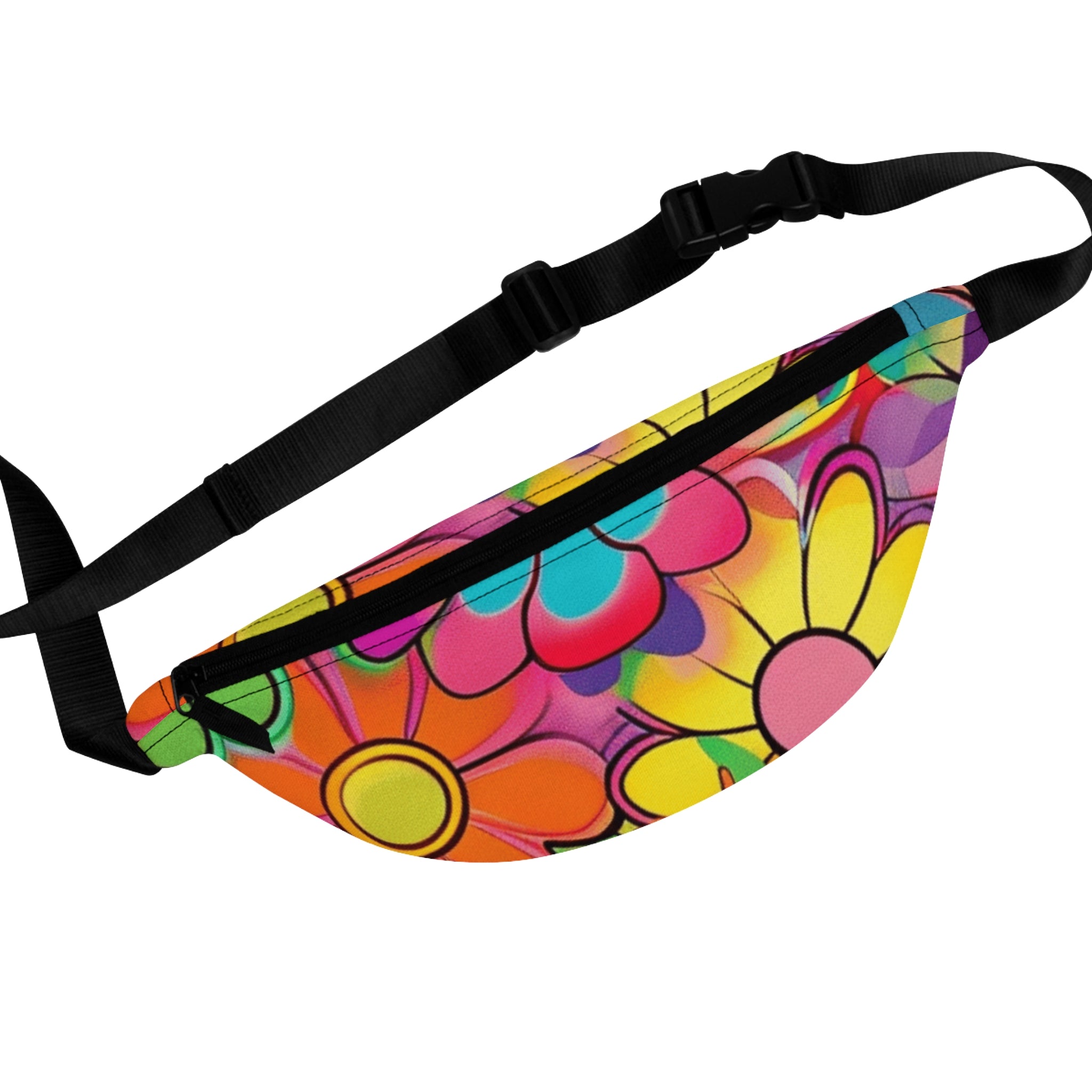 Chromatic Daisy Dream Fanny Pack, Artsulli - Art is Long, Life is Short, Bags, Size, One size, , , , , 19523720870572785344