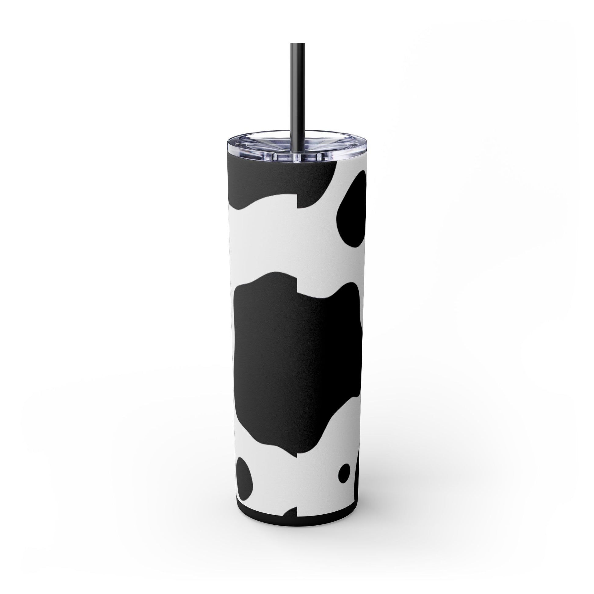 Cow Print Focus Skinny Tumbler with Straw, 20oz, Artsulli - Art is Long, Life is Short, Mug, , , , , , , 