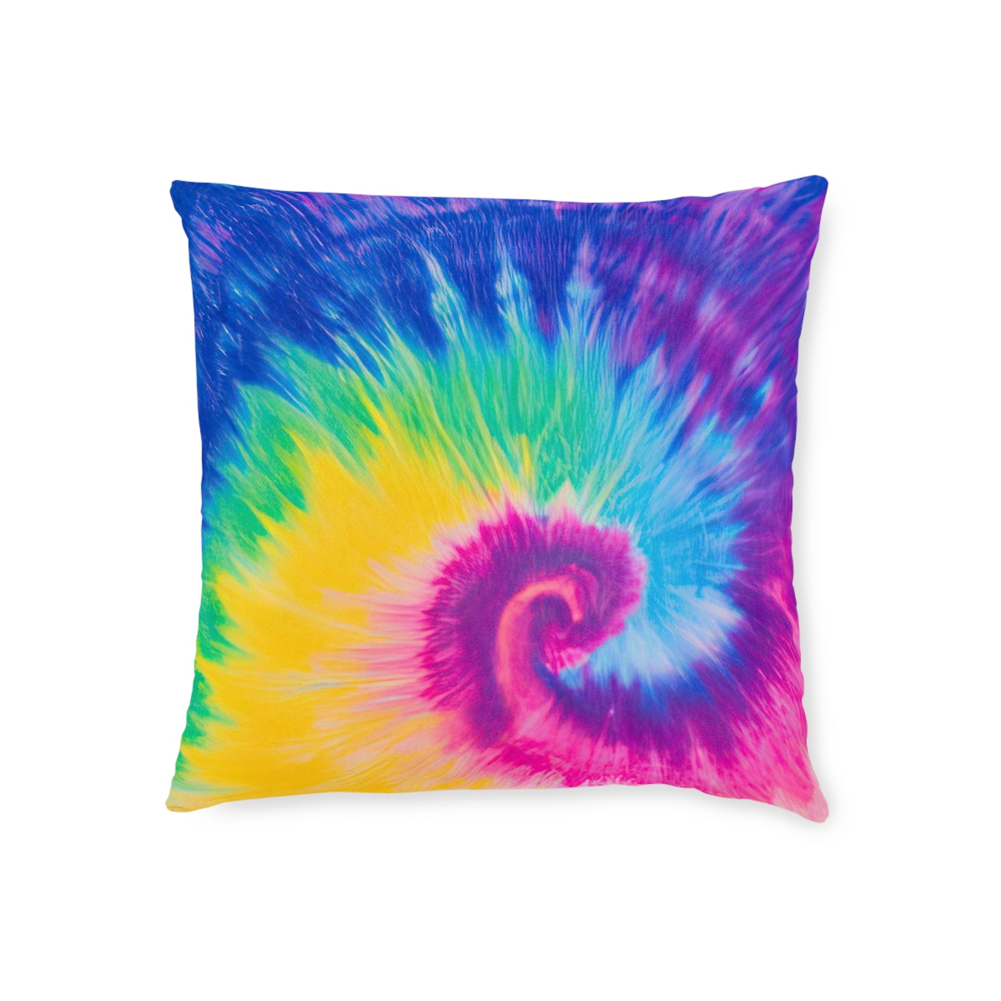 Psychedelic Tie Dye Square Pillow, Artsulli - Art is Long, Life is Short, Home Decor, Size, 18" × 18", , , , , 10929469194011440226