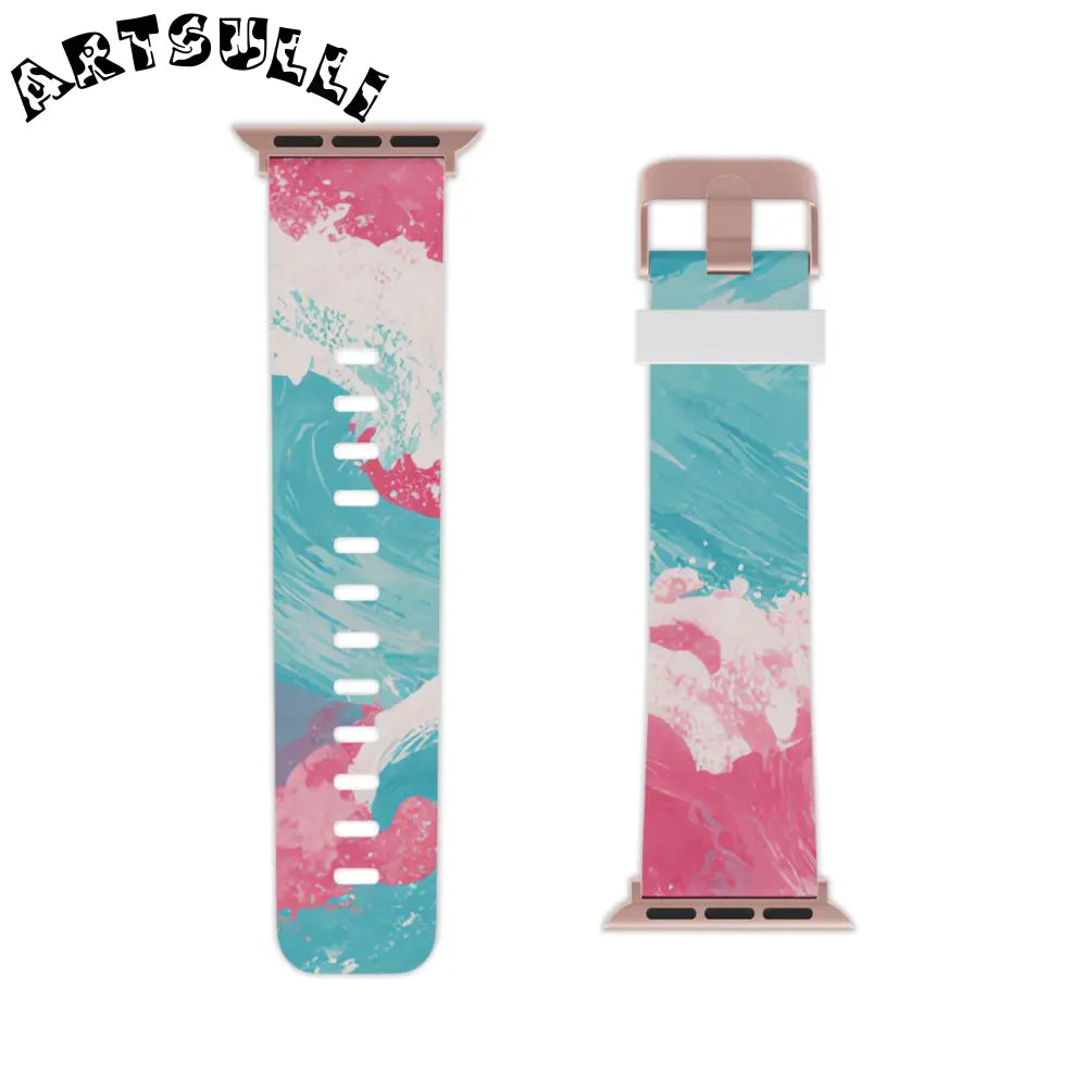 JAKKOUTTHEBXX The Great Pastelwave Pink and Blue Watch Band