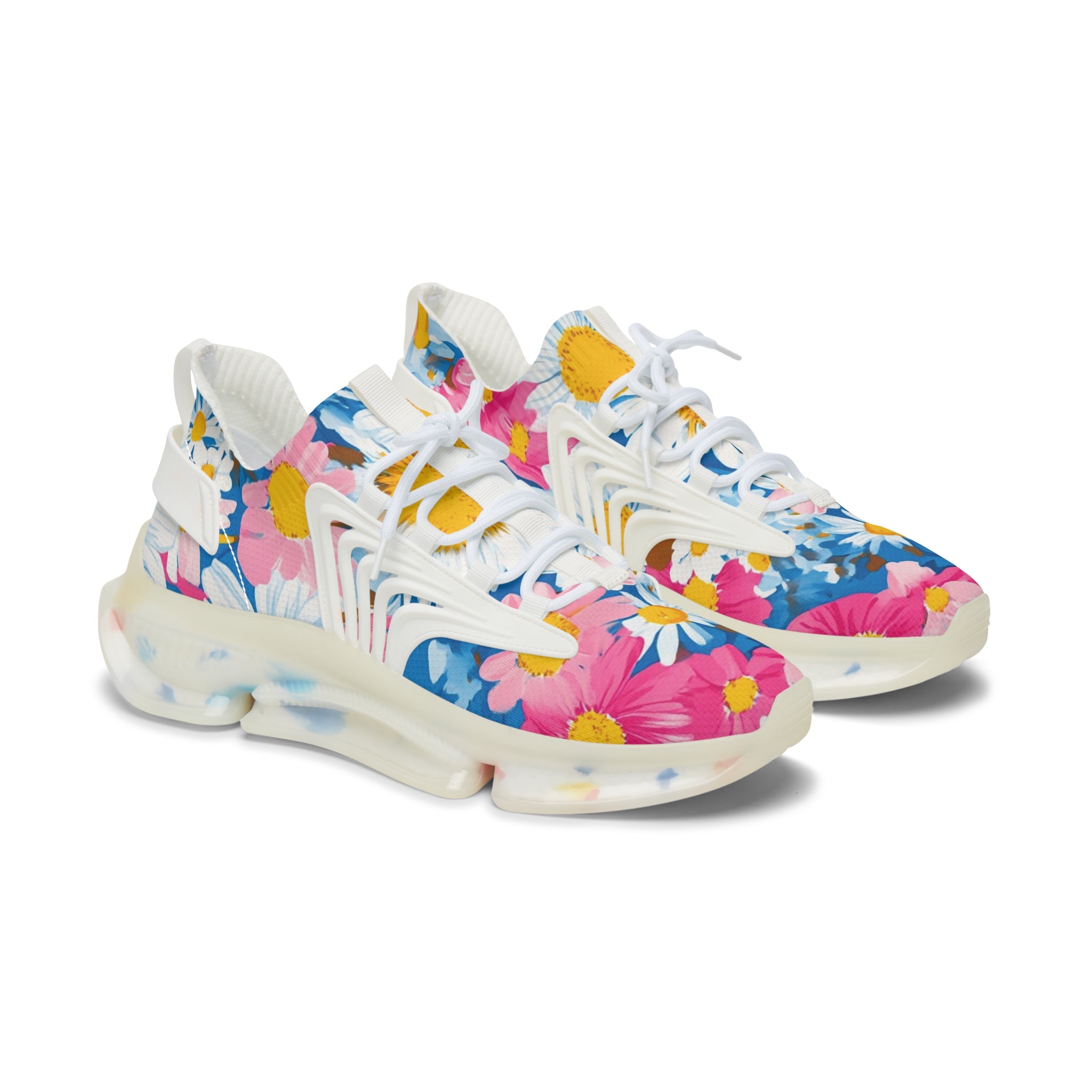 CDG Daisy Dream Blue Women's Mesh Sneakers, Artsulli - Art is Long, Life is Short, Shoes, Color, White sole, Size, US 5.5, , , 22669555678961