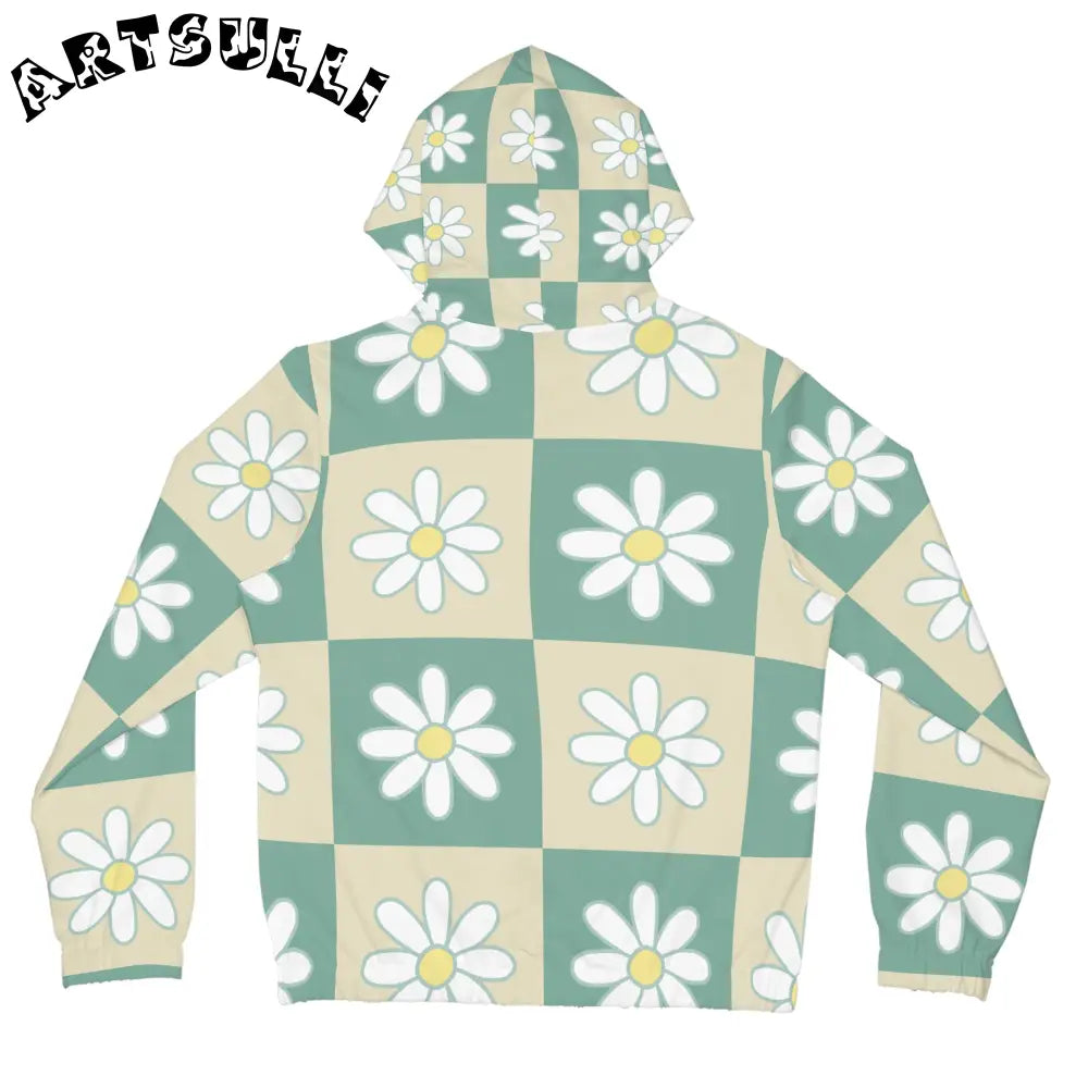 JAKKOUTTHEBXX Retro Daisy Checkerboard Green and Tan Women’s