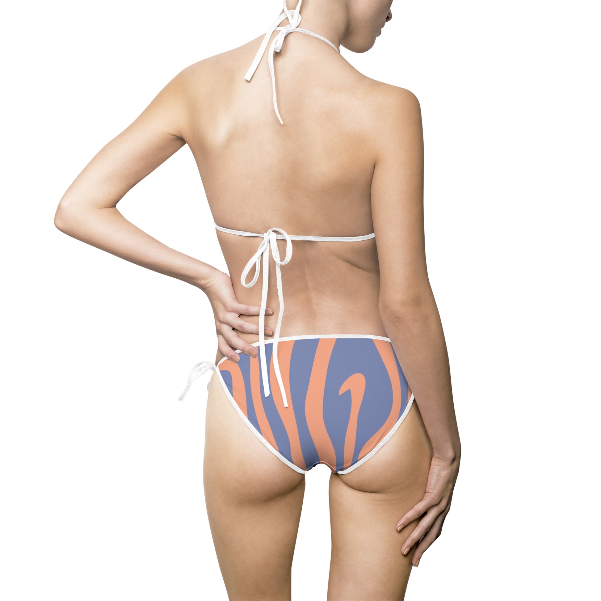 Melting Zebra Stripes Women's Bikini Swimsuit (AOP), Artsulli - Art is Long, Life is Short, All Over Prints, , , , , , , 