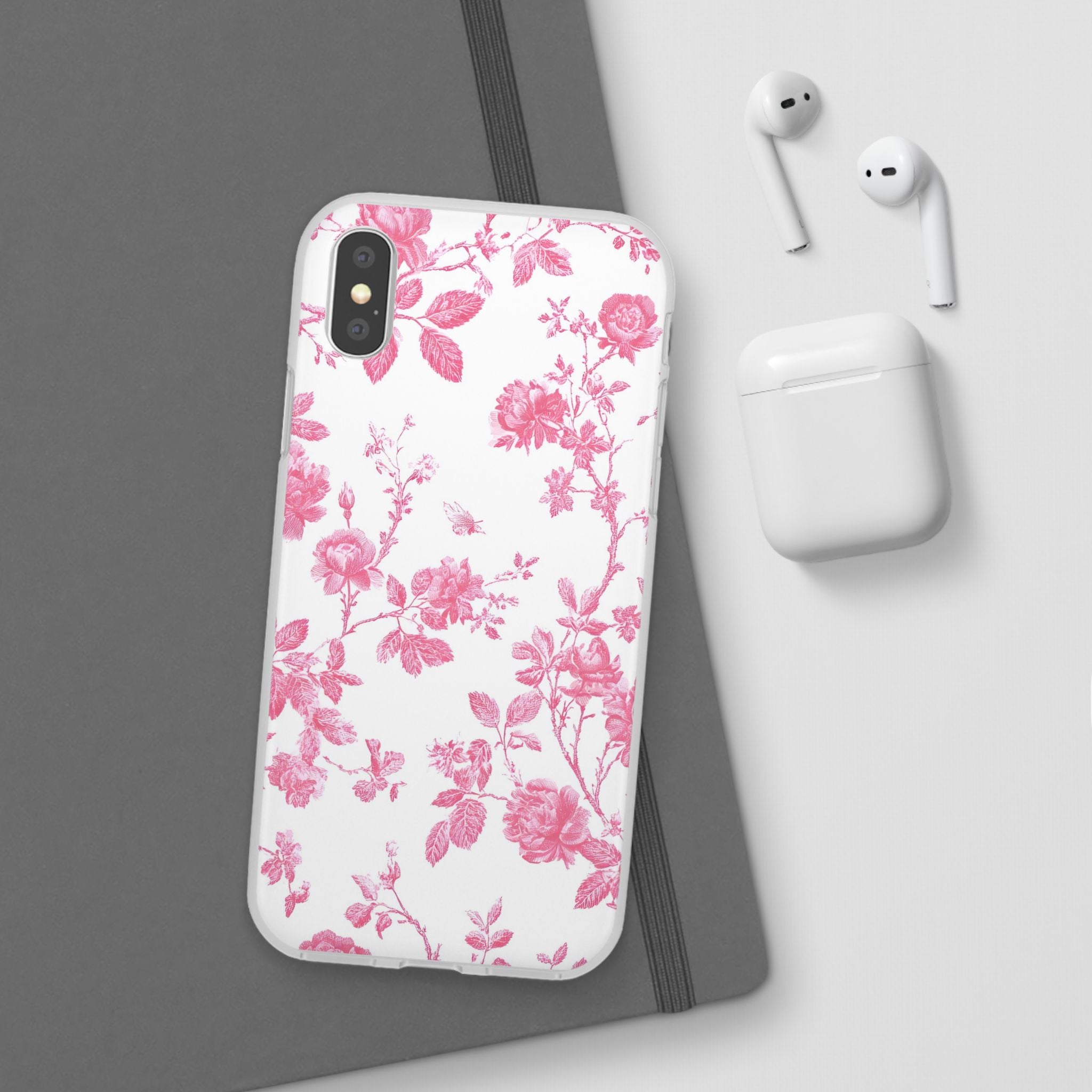 Pink and White Floral iPhone Case