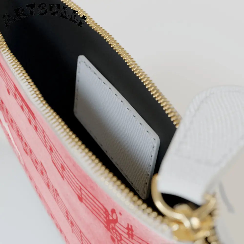 JAKKOUTTHEBXX Pink Watercolor Musical Note Mini Clutch Bag 2025