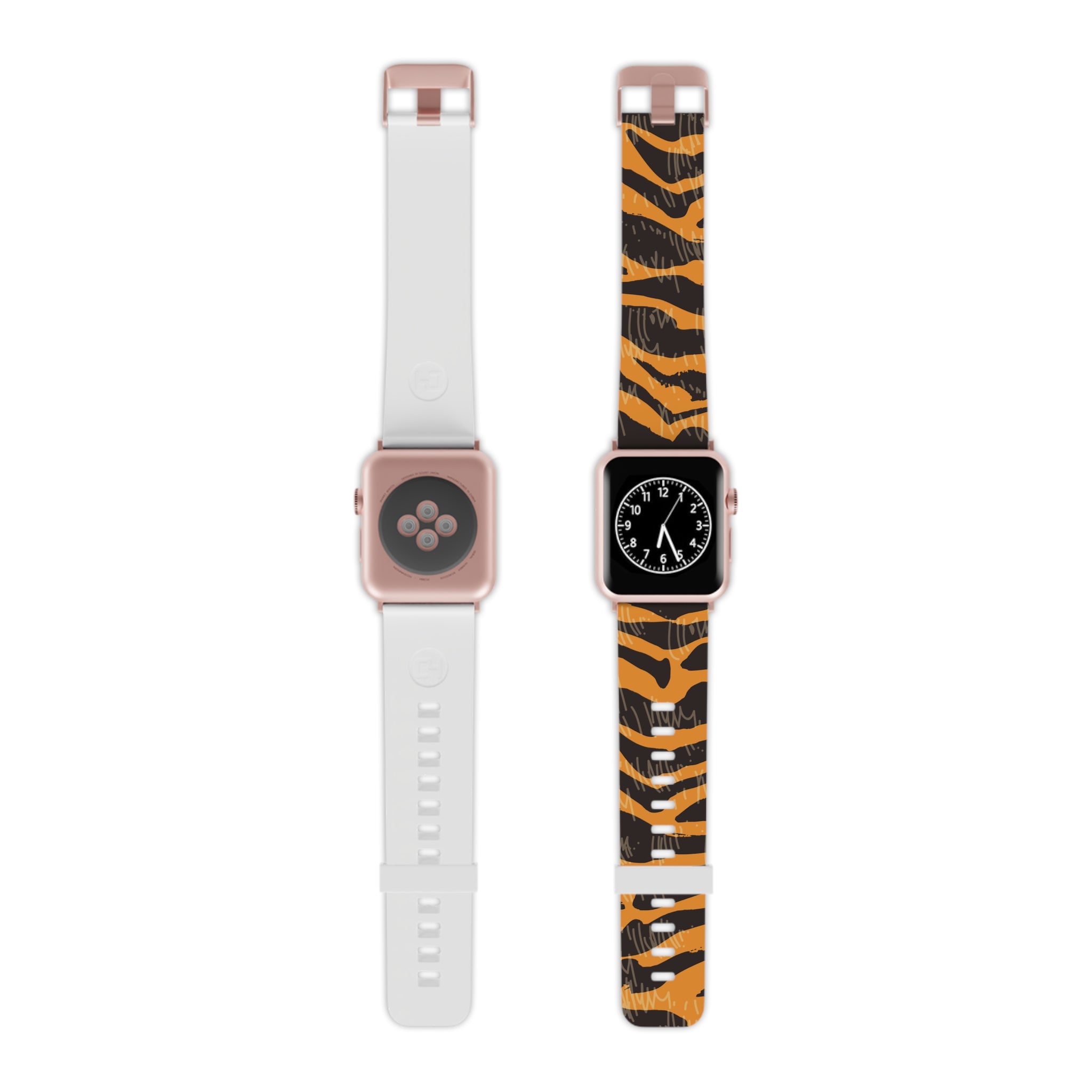 Tiger Scratches Orange & Black Watch Band for Apple Watch, Artsulli - Art is Long, Life is Short, Accessories, Size, 7.5'' × 0.75'' / 38 - 40 mm, Color, Rose Gold, , , 13090324310287