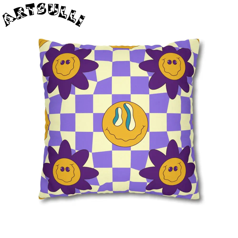 JAKKOUTTHEBXX Trippy Flower Power Motifs Spun Polyester Square