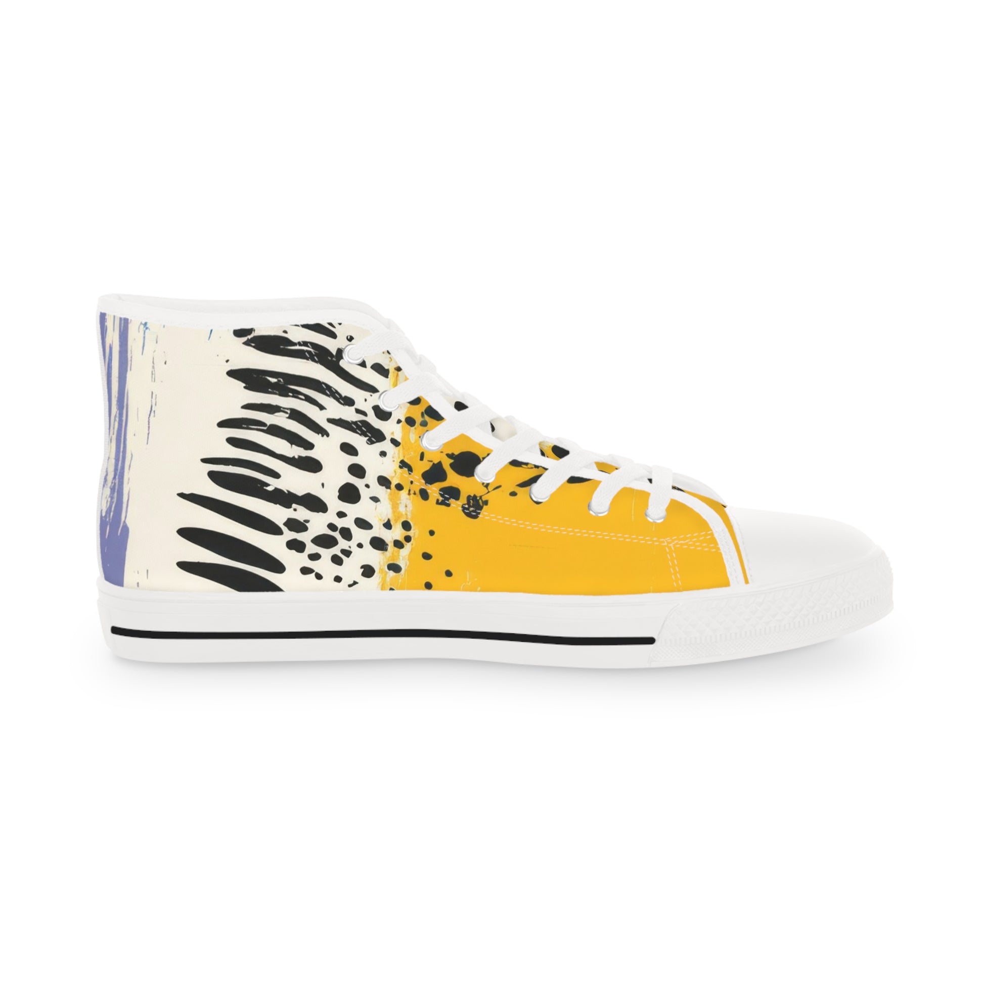 Rae Zebra Rhapsody Men's High Top Sneakers, Artsulli - Art is Long, Life is Short, Shoes, , , , , , , 
