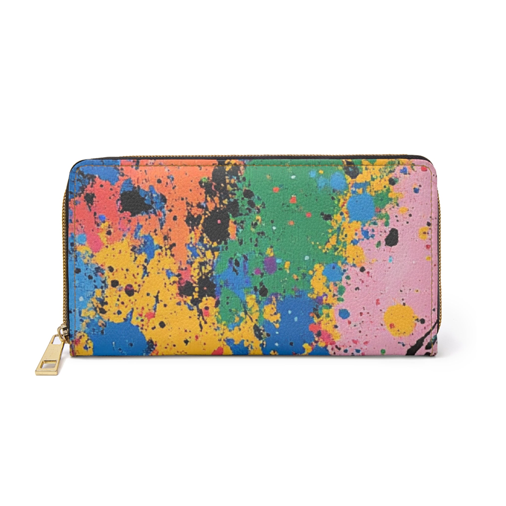 The Colors Of Paint Splatter Zipper Wallet, Artsulli - Art is Long, Life is Short, Accessories, Size, One size, Color, White, , , 12901924122588