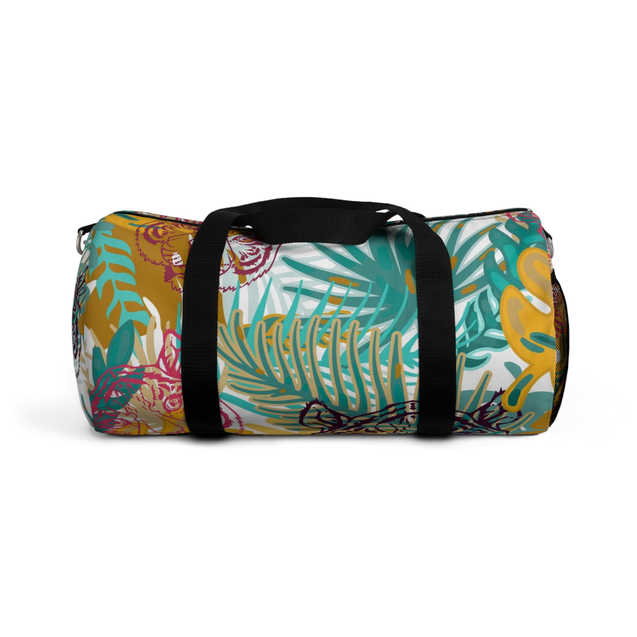 Tropical Jungle Tigers Brown and Green Duffel Bag, Artsulli - Art is Long, Life is Short, Bags, Size, Small, , , , , 14409899122381