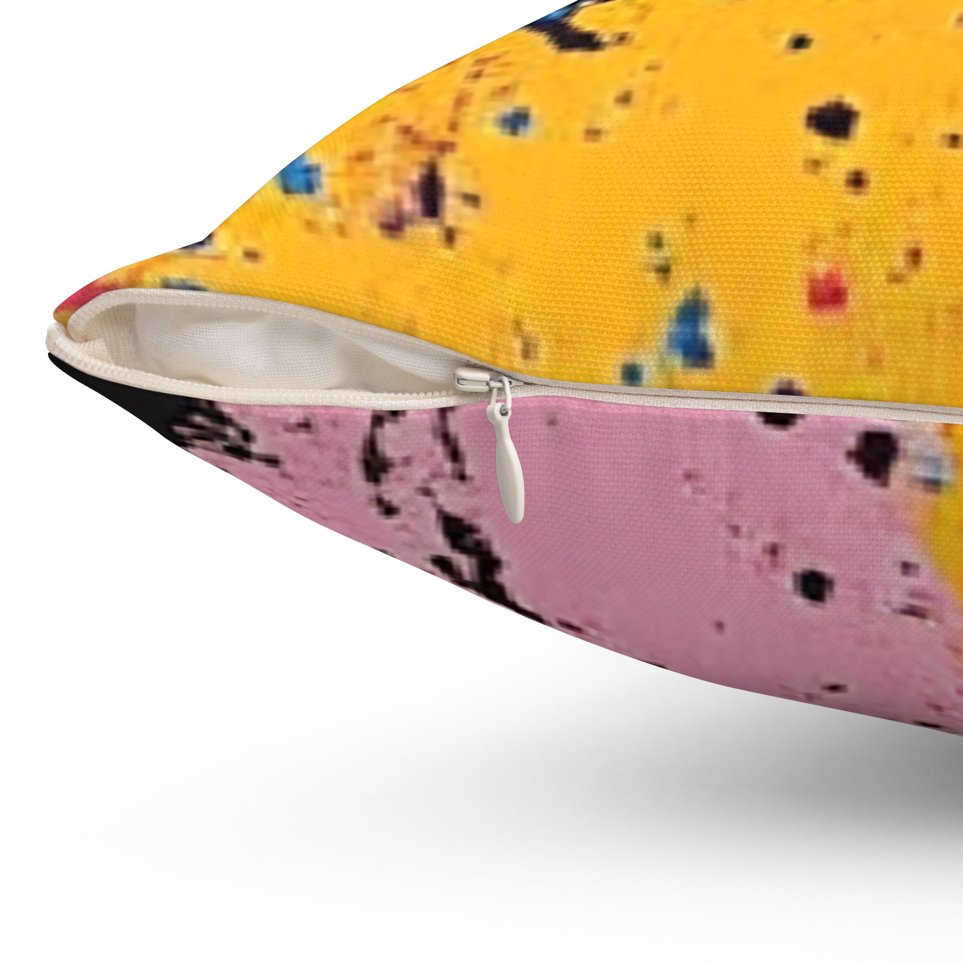 The Colors Of Paint Splatter Spun Polyester Square Pillow, Artsulli - Art is Long, Life is Short, Home Decor, , , , , , , 