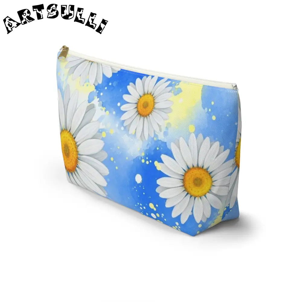 JAKKOUTTHEBXX Daisies Accessory Pouch w T-bottom JAKKOUTTHEBXX