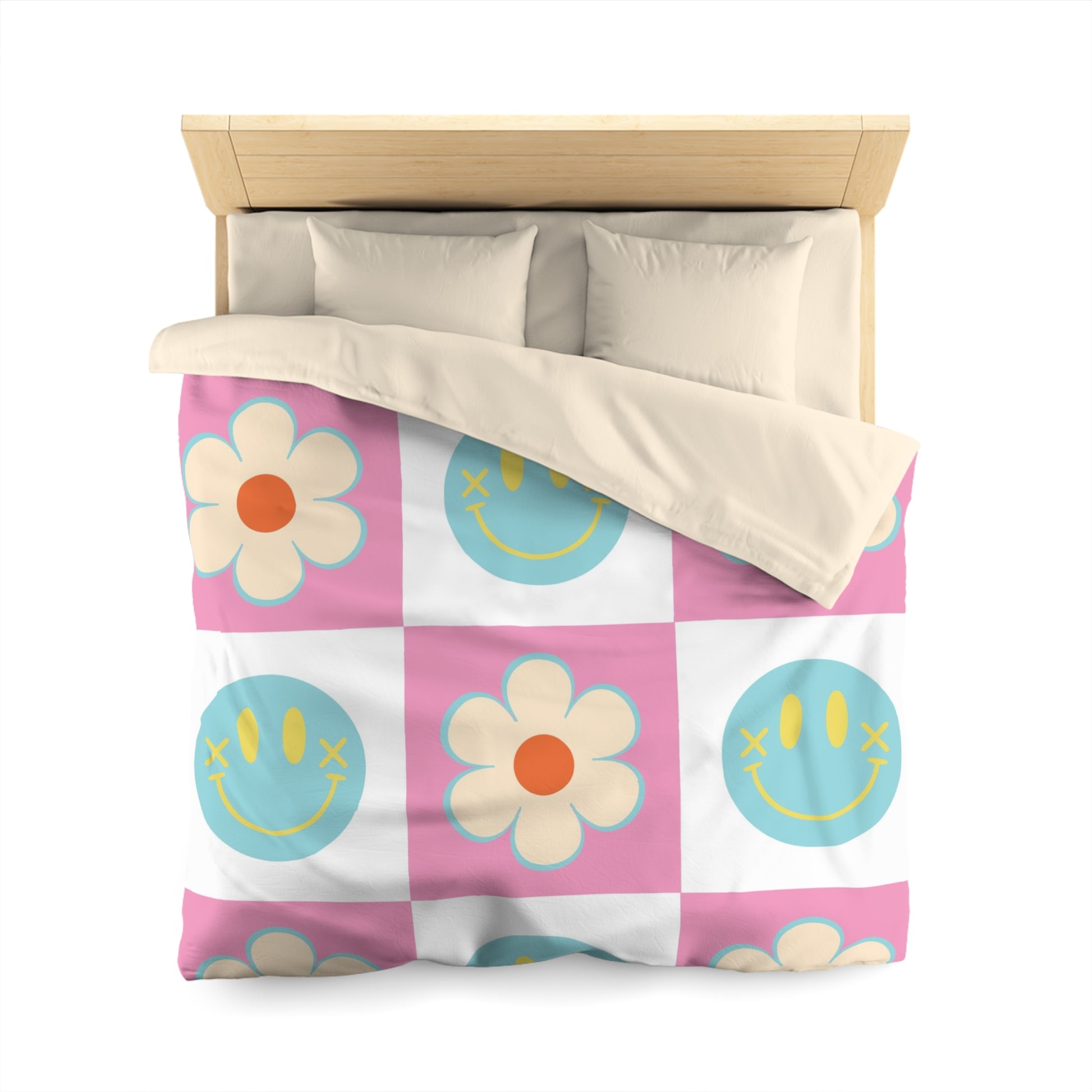 Madotsukis Grin Bloom Microfiber Duvet Cover, Artsulli - Art is Long, Life is Short, Home Decor, , , , , , , 