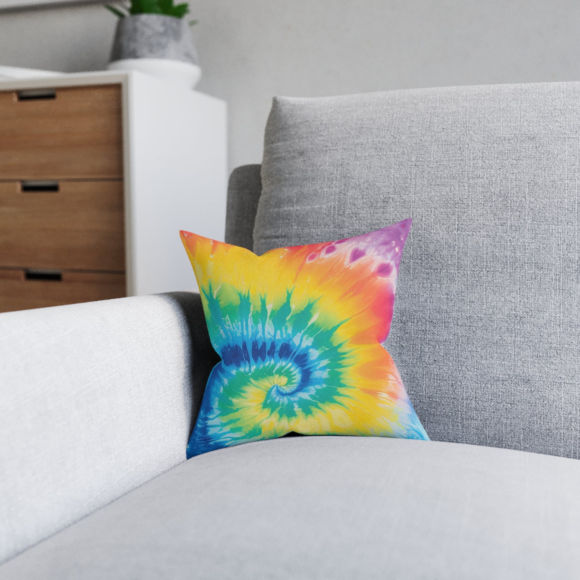 Tie Dye Square Pillow, Artsulli - Art is Long, Life is Short, Home Decor, , , , , , , 