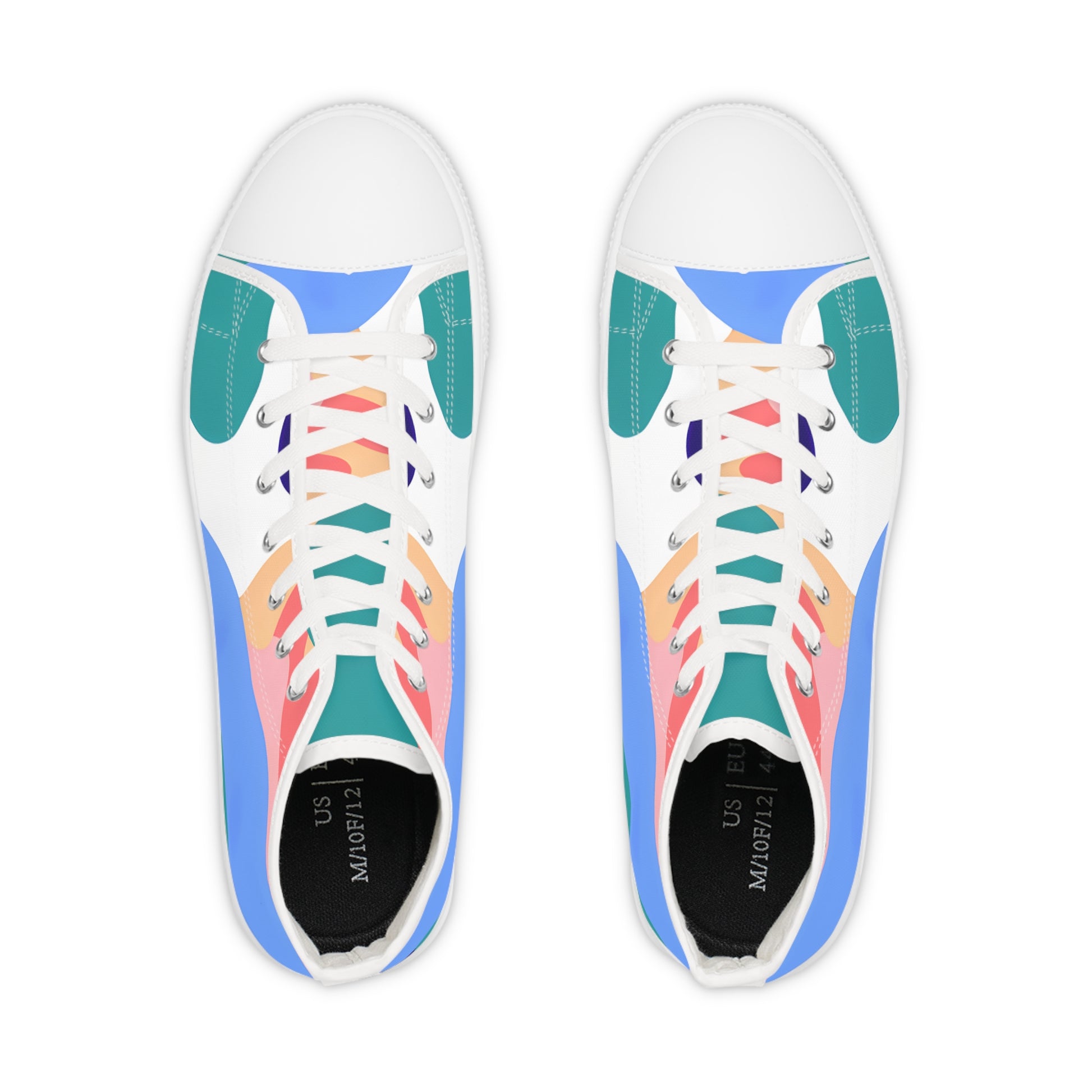 Lush Risograph Jungle Men's High Top Sneakers, Artsulli - Art is Long, Life is Short, Shoes, , , , , , , 
