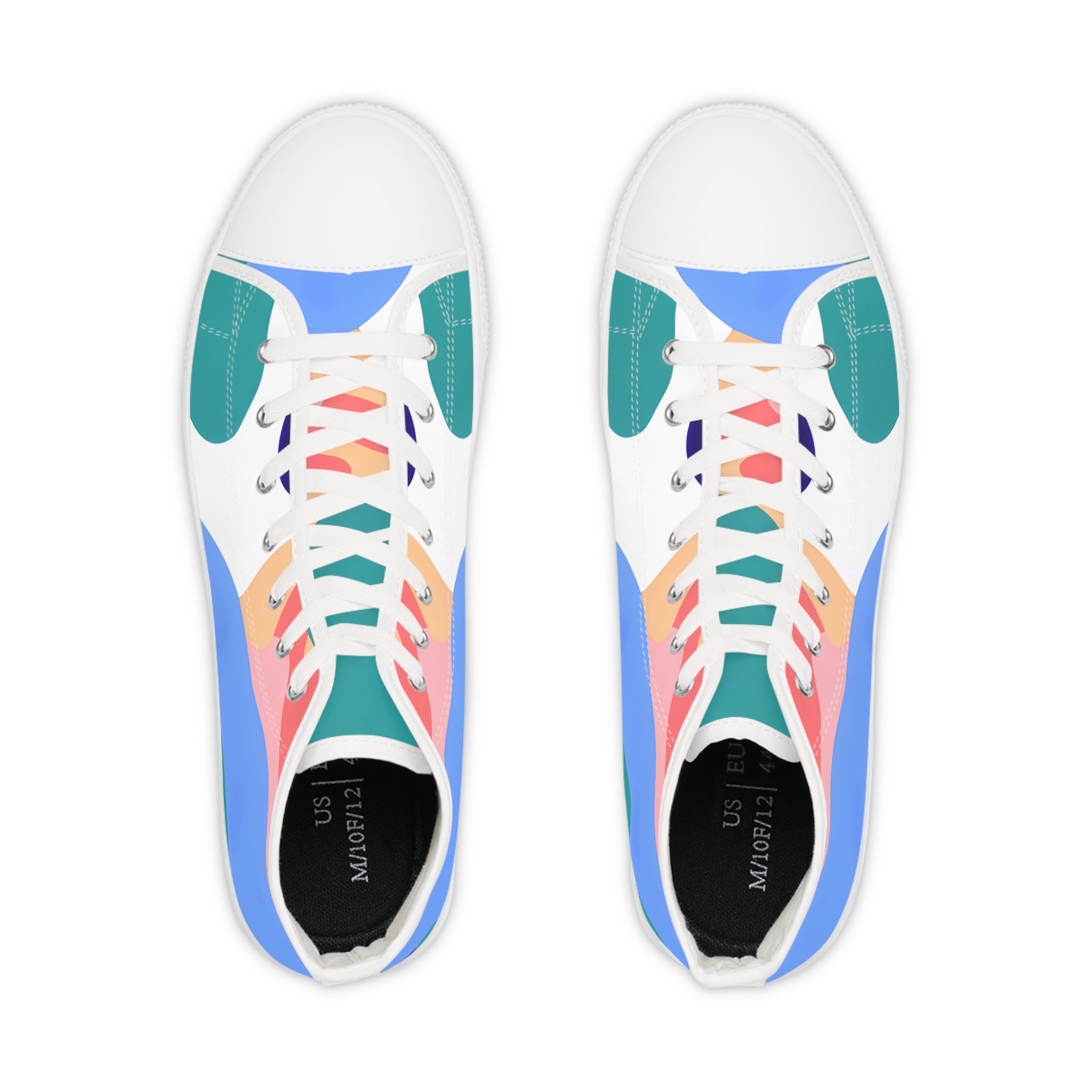 Lush Risograph Jungle Men's High Top Sneakers, Artsulli - Art is Long, Life is Short, Shoes, , , , , , , 