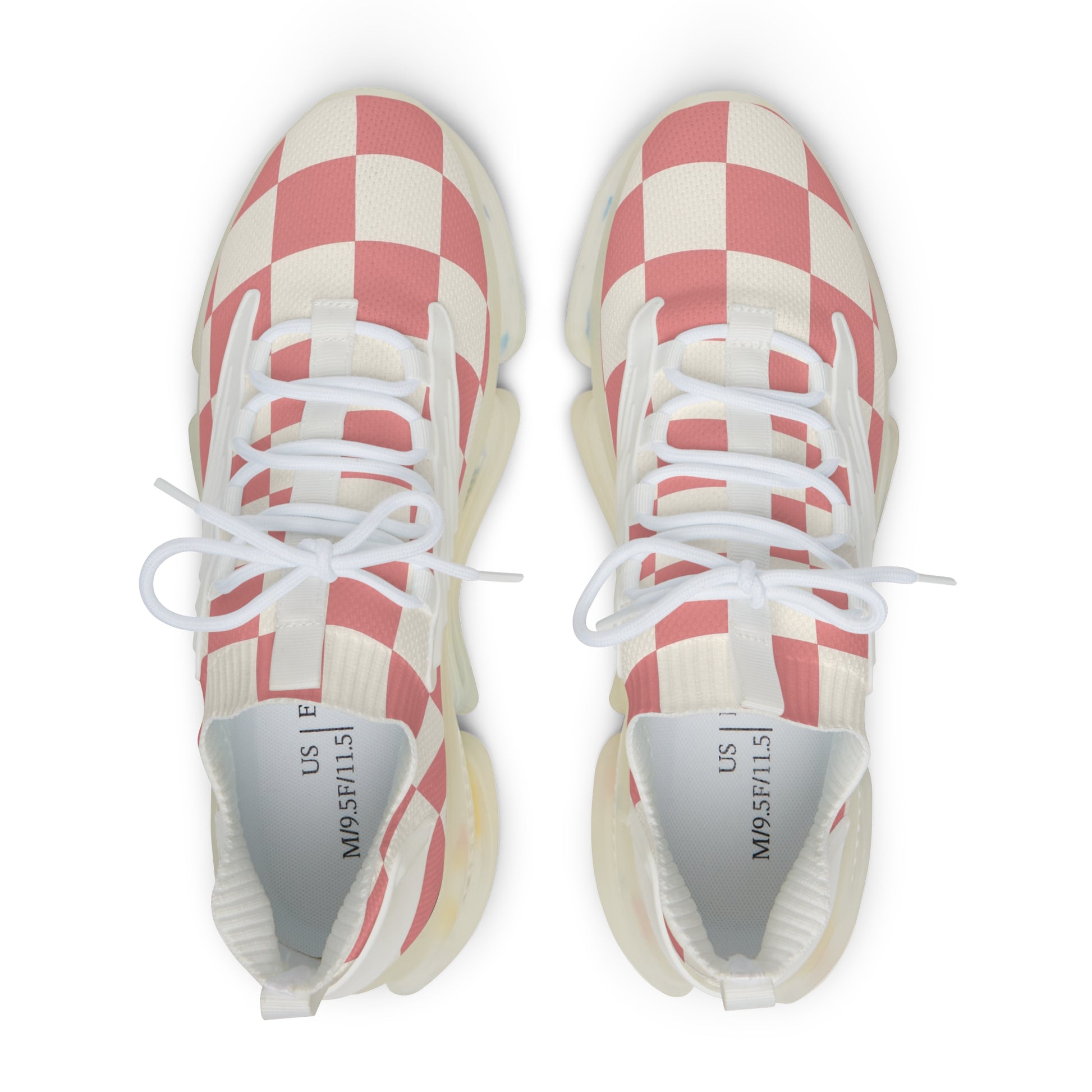 Retro Checkered Grassland Sprites Men's Mesh Sneakers, Artsulli - Art is Long, Life is Short, Shoes, , , , , , , 