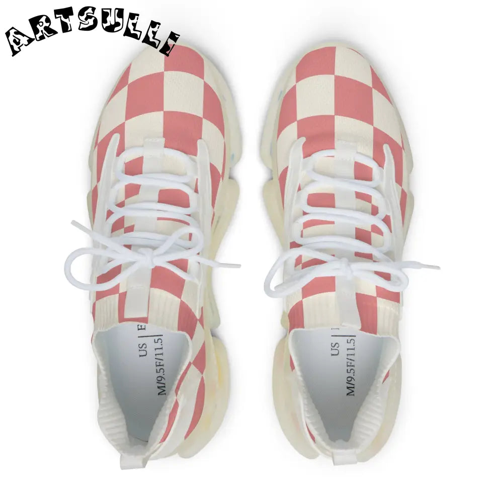 JAKKOUTTHEBXX Retro Checkered Grassland Sprites Men’s Mesh Sneakers