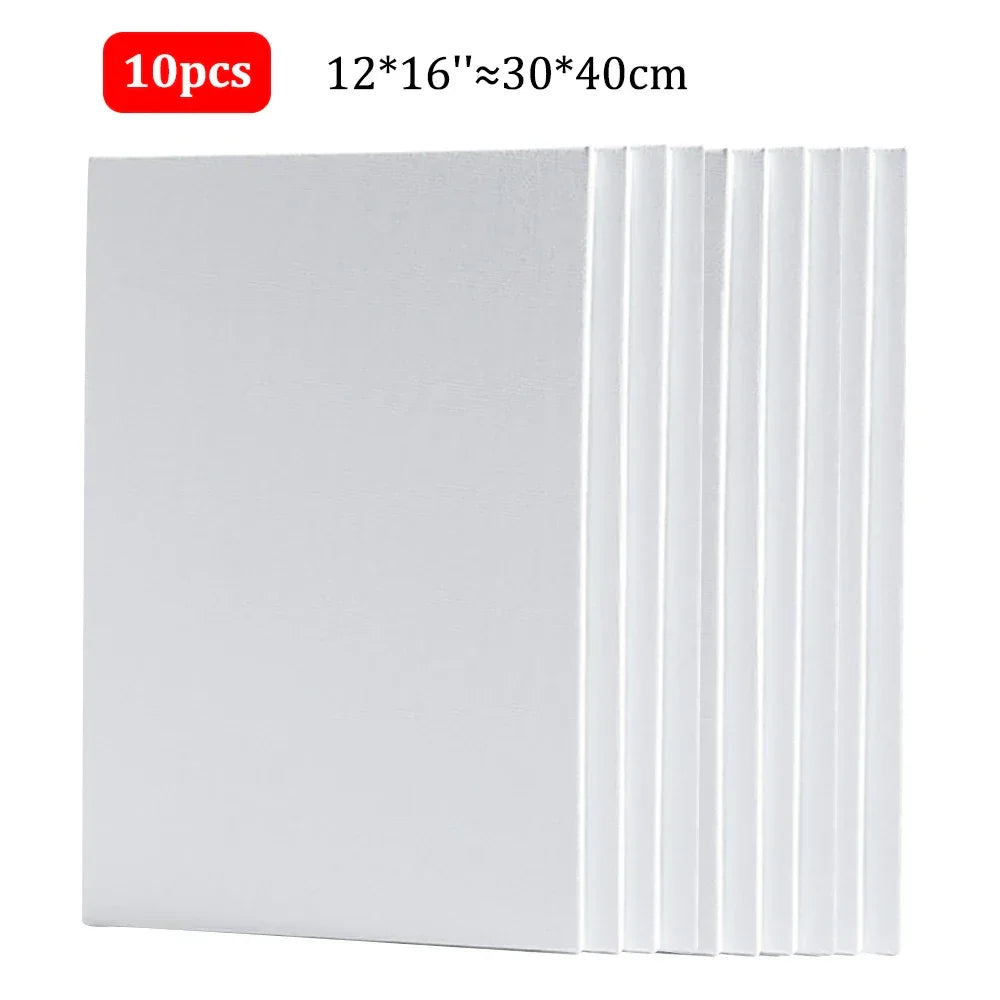 Buy The Best By Artsulli - Art is Long Life Short - 10 Pcs Canvas Board Painting Cotton Blank,Primed White,Suitable For Oil