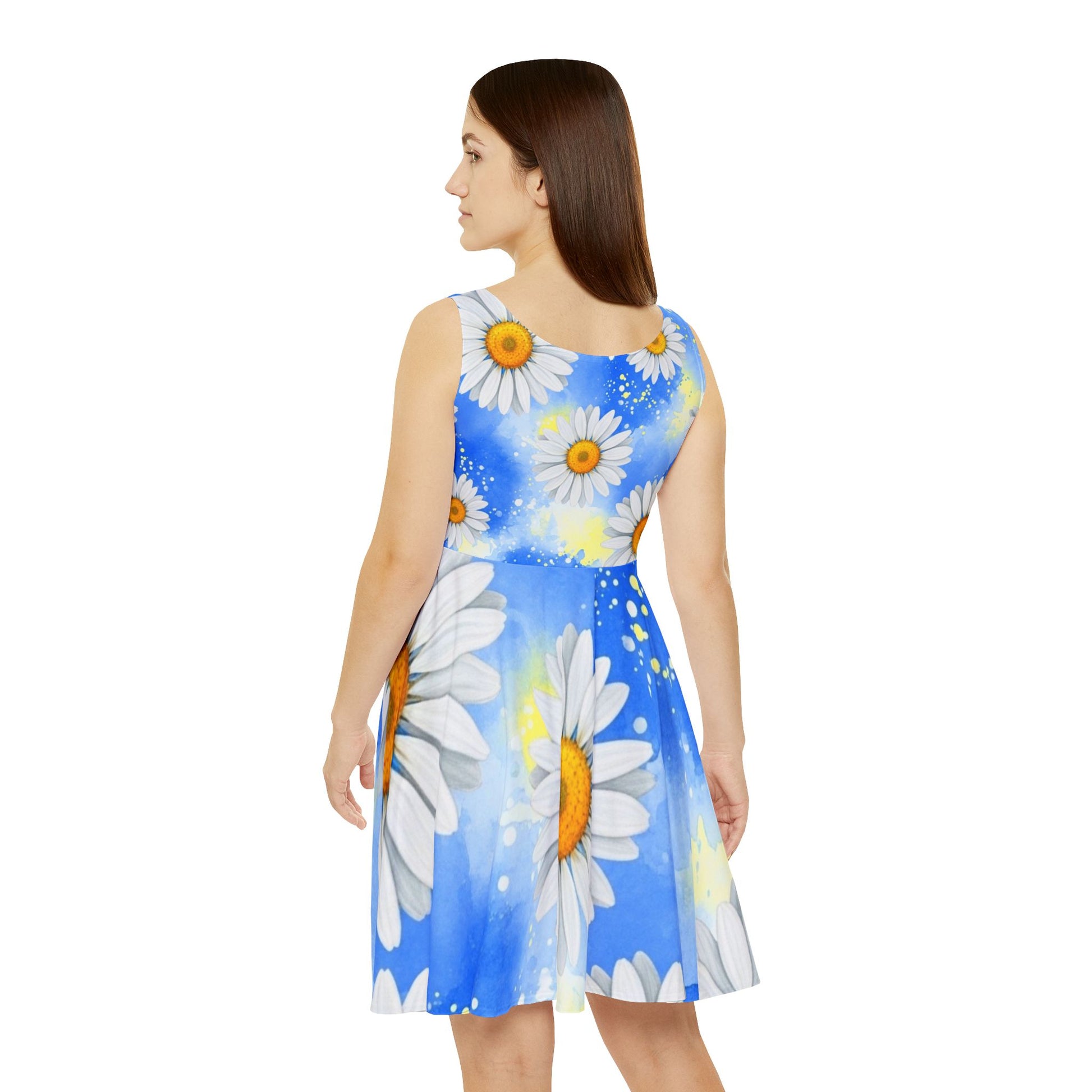 Daisies Women's Skater Dress (AOP), Artsulli - Art is Long, Life is Short, All Over Prints, , , , , , , 