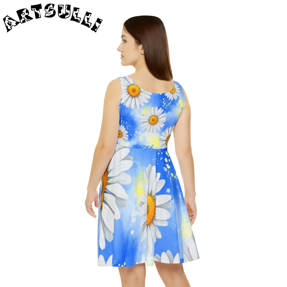 JAKKOUTTHEBXX Daisies Women’s Skater Dress (AOP) JAKKOUTTHEBXX